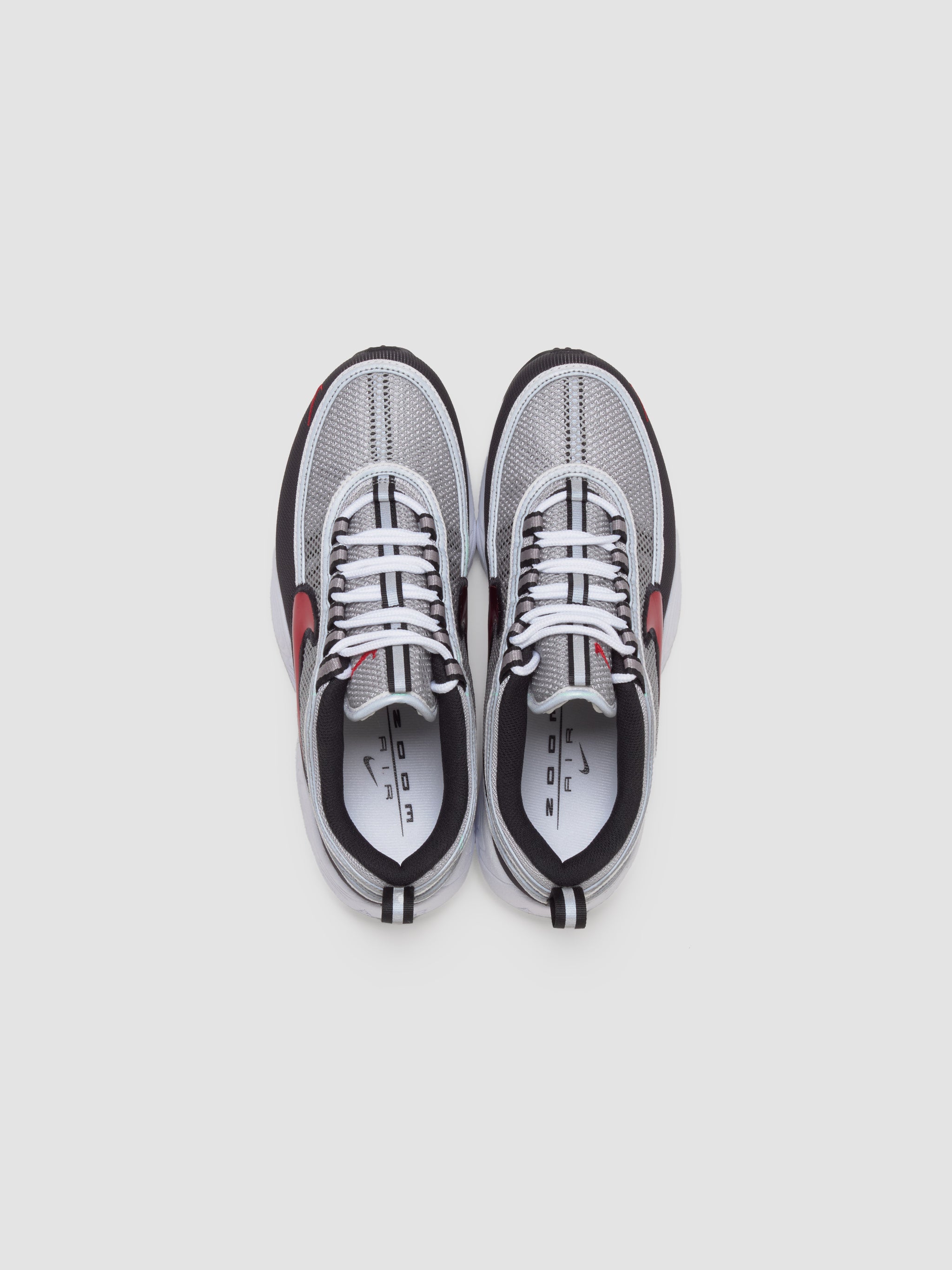 Air Zoom Spiridon SP Sneaker in Metallic Silver & Sport Red