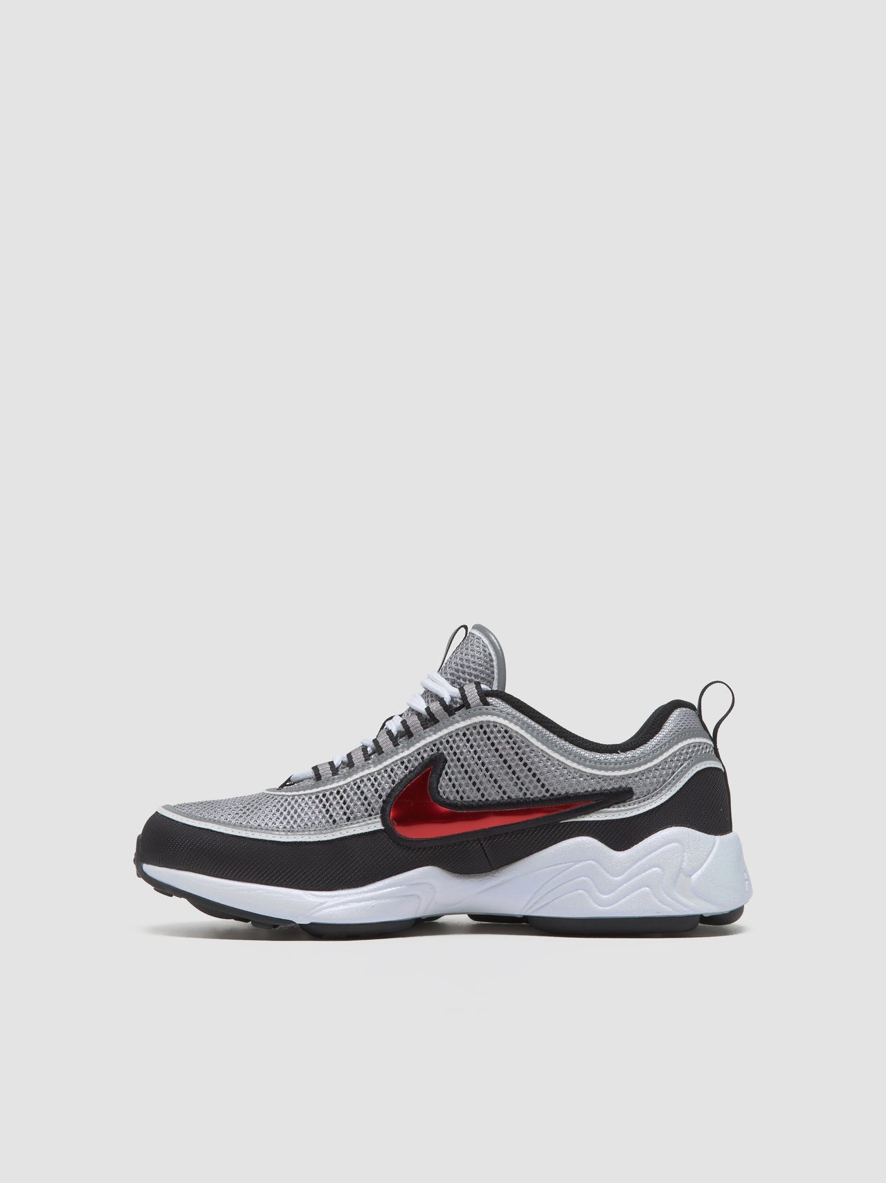 Air Zoom Spiridon SP Sneaker in Metallic Silver & Sport Red