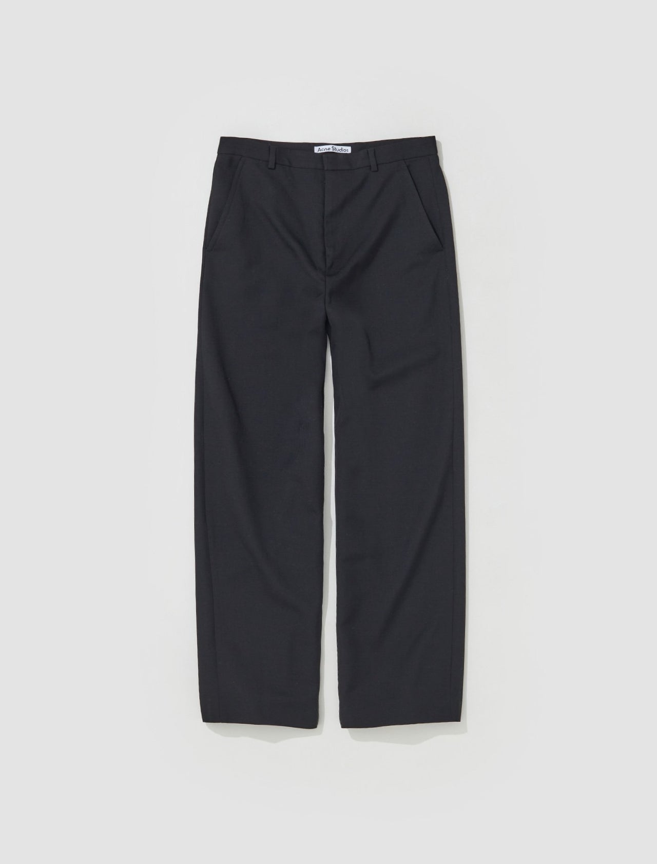 Wool Blend Trousers in Black