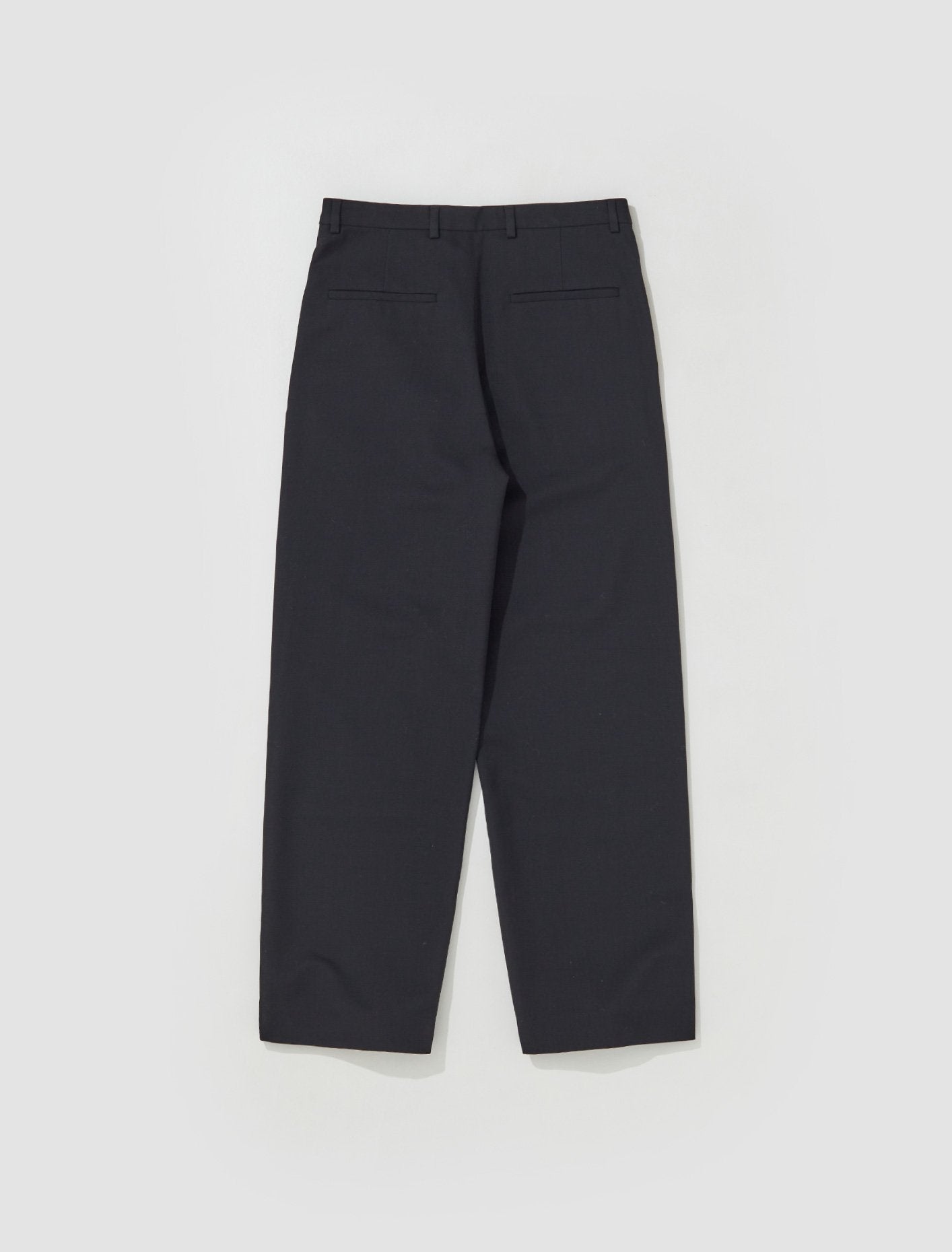 Wool Blend Trousers in Black