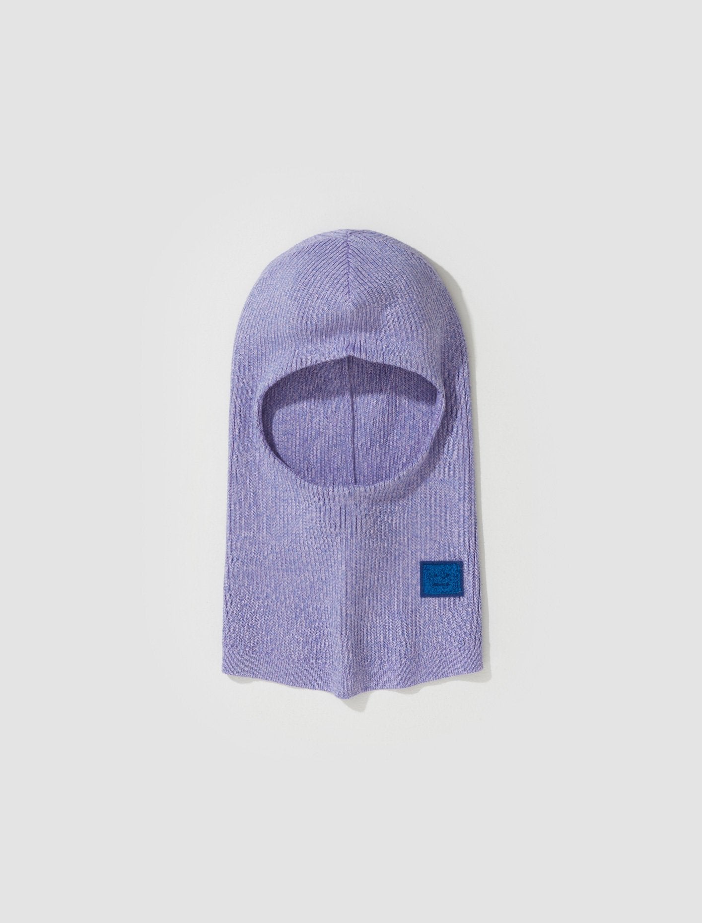 Ribbed Knit Balaclava in Iris Purple