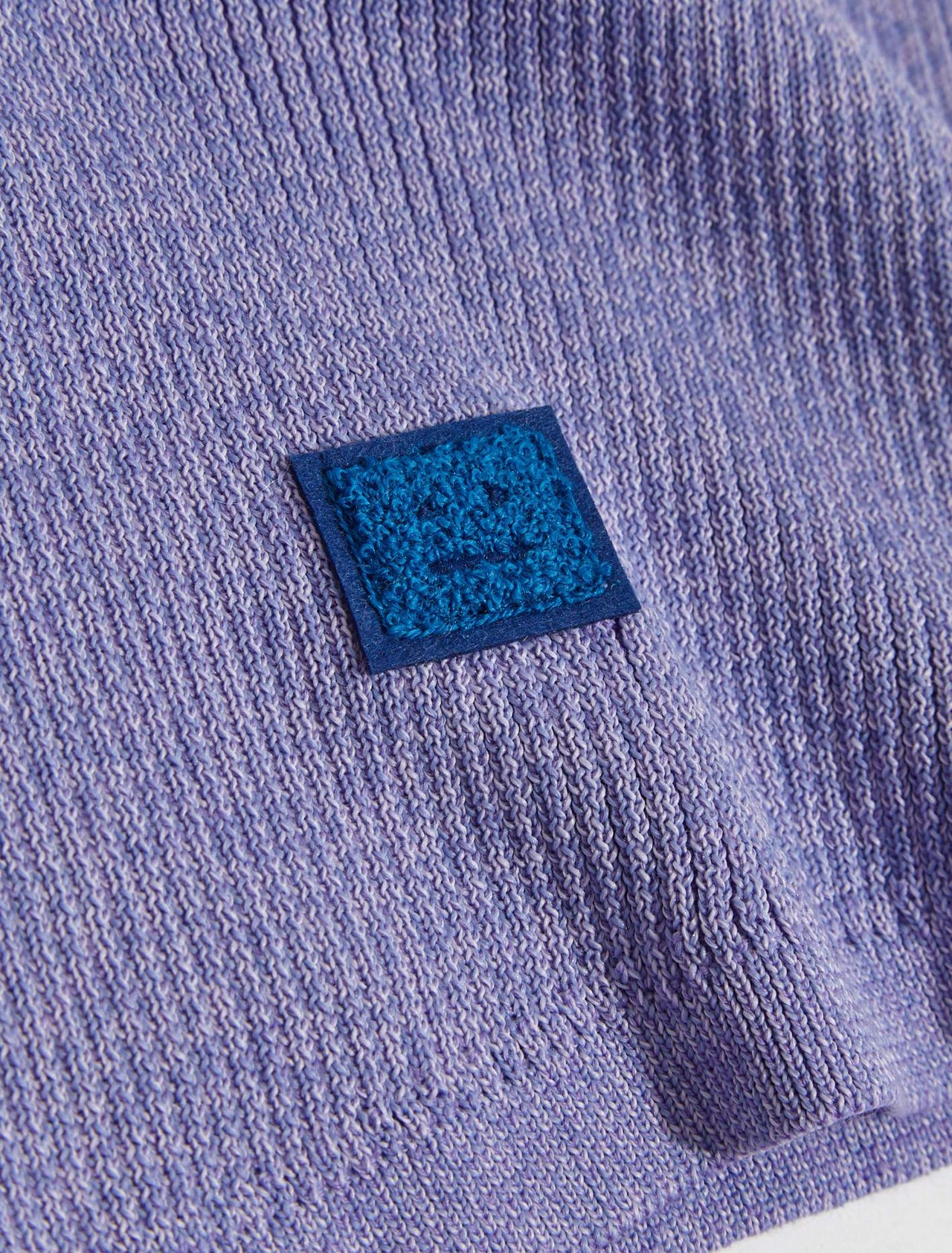 Ribbed Knit Balaclava in Iris Purple