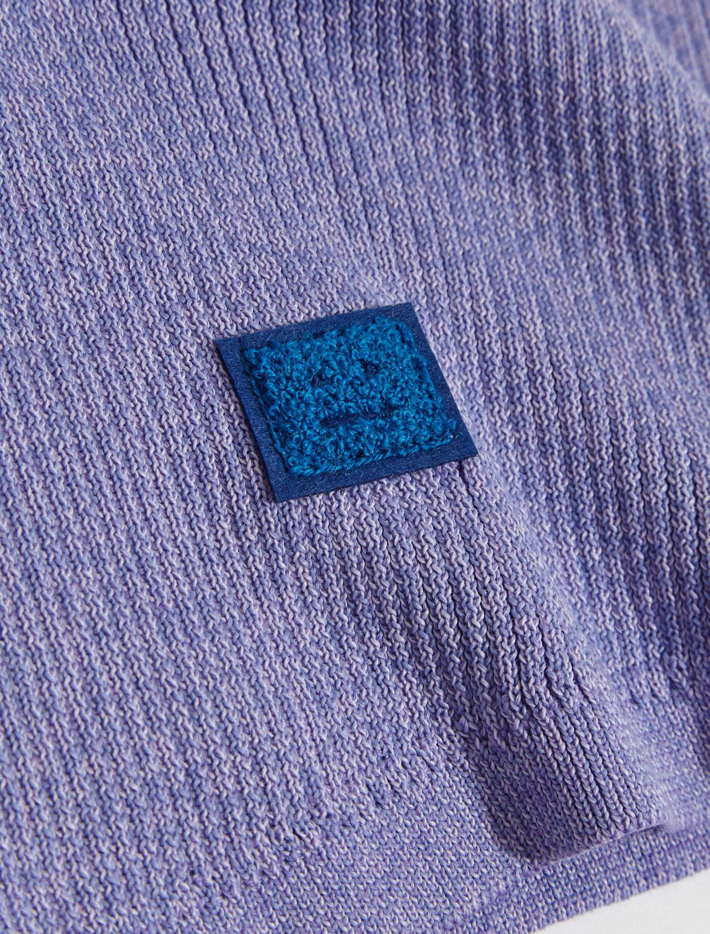 Ribbed Knit Balaclava in Iris Purple