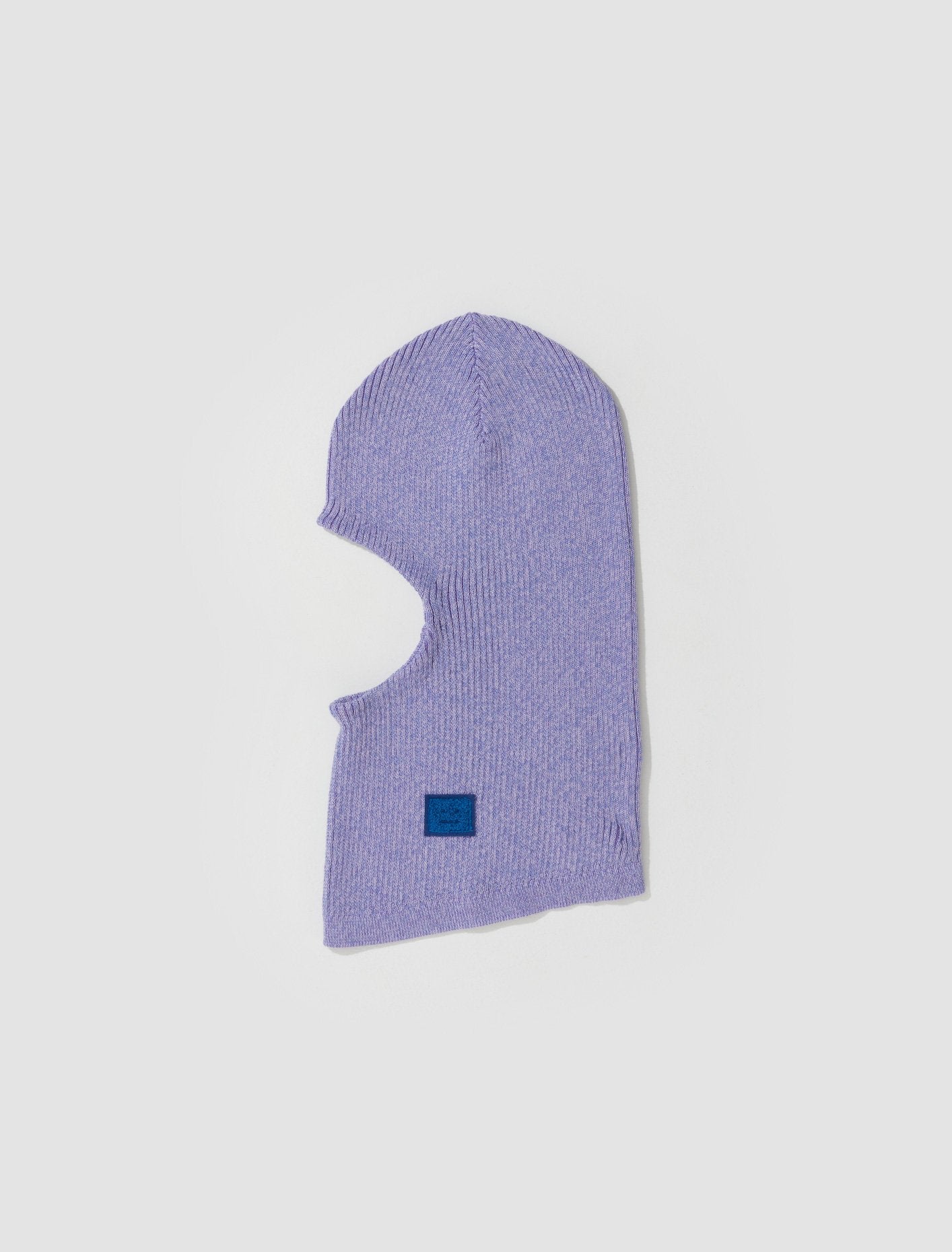 Ribbed Knit Balaclava in Iris Purple