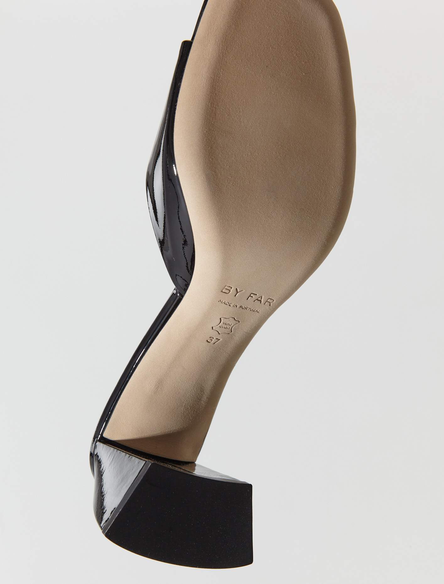 Romy Patent Leather Mule in Black