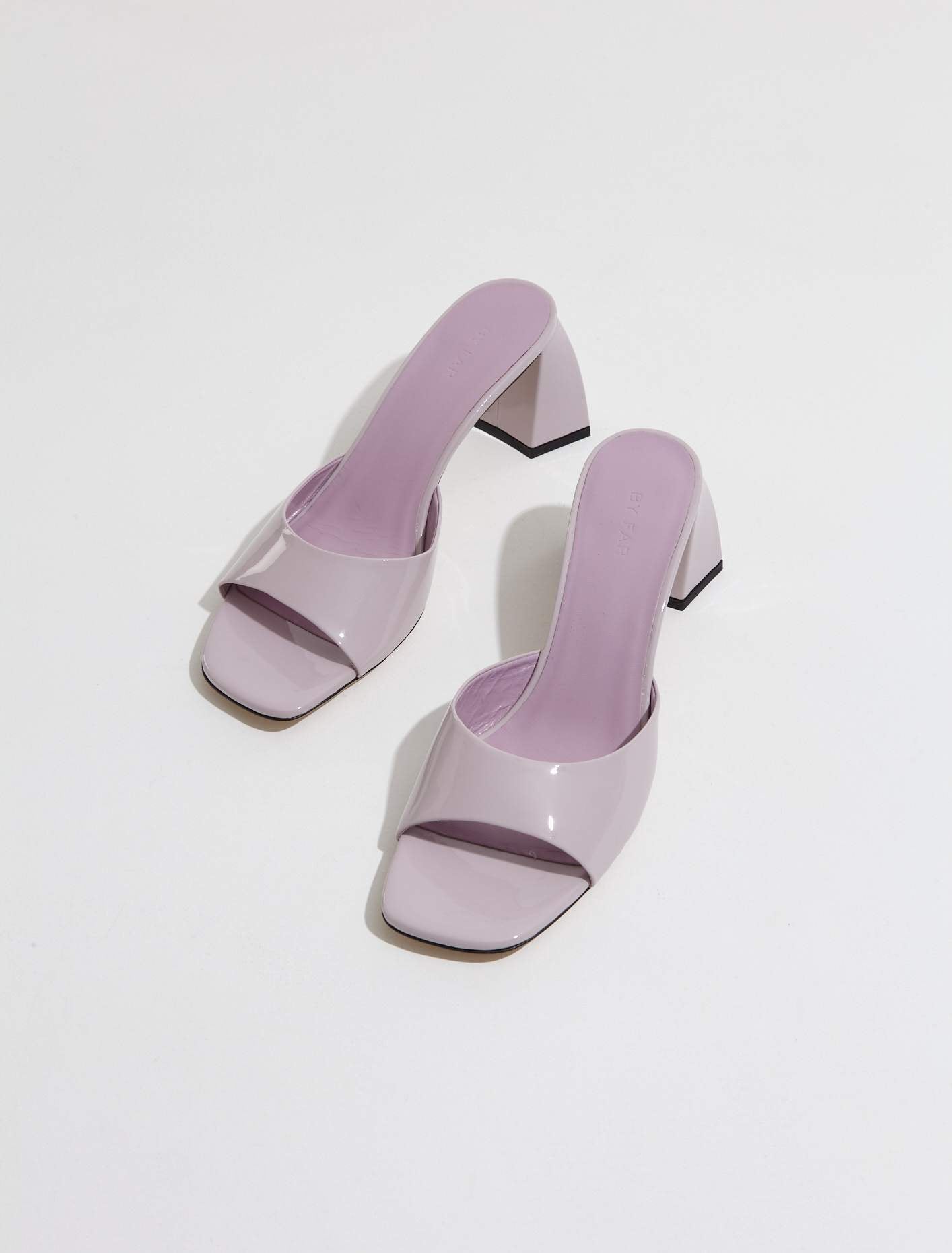 Romy Patent Leather Sandals in Dawn