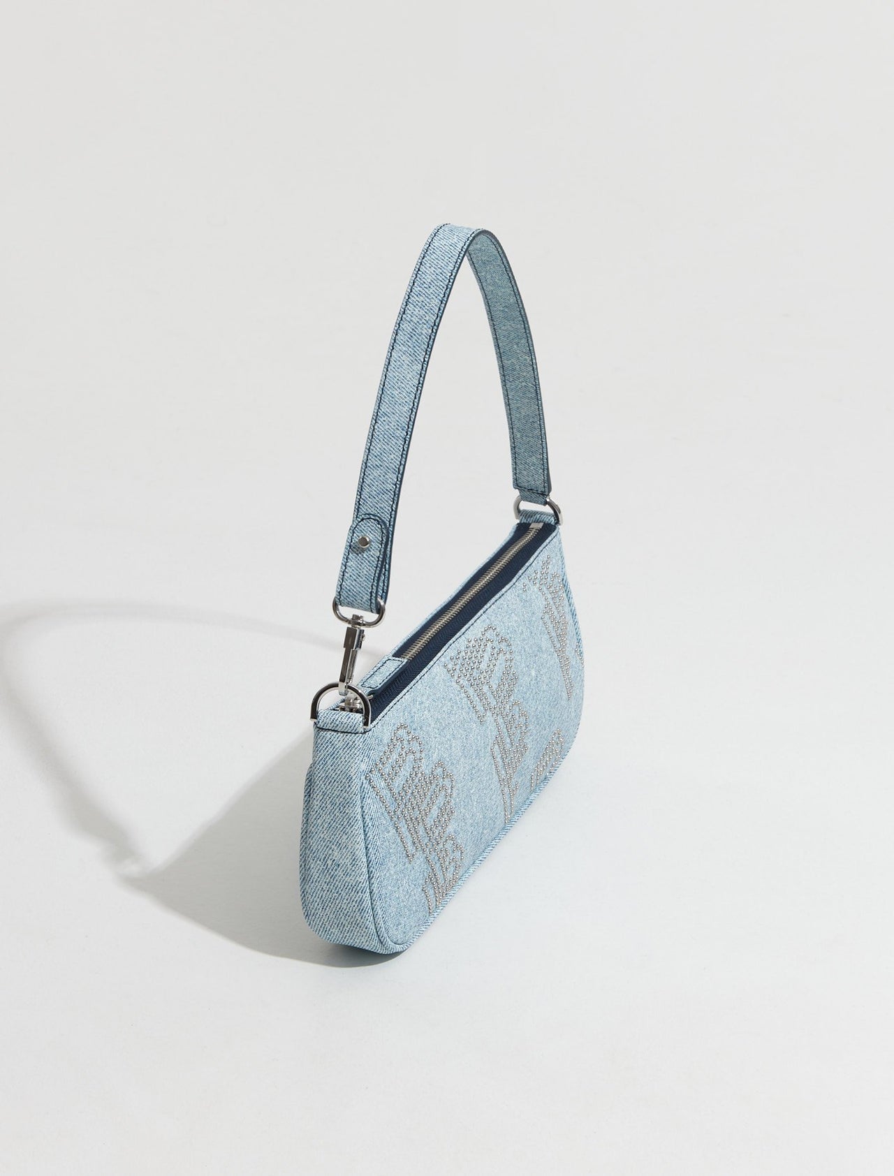 Rachel Stud Leather Bag in Denim