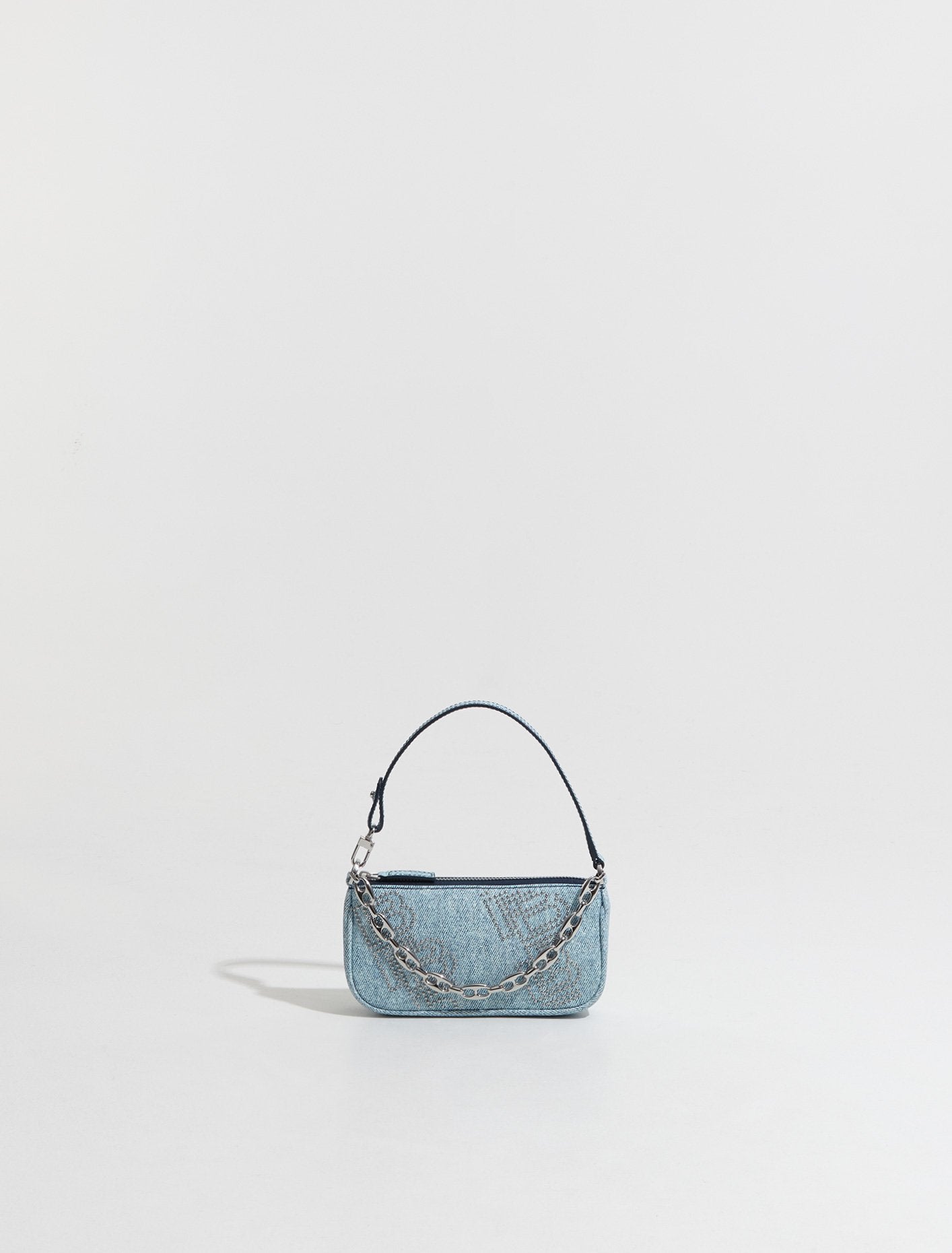 Mini Rachel Stud Leather Bag in Denim