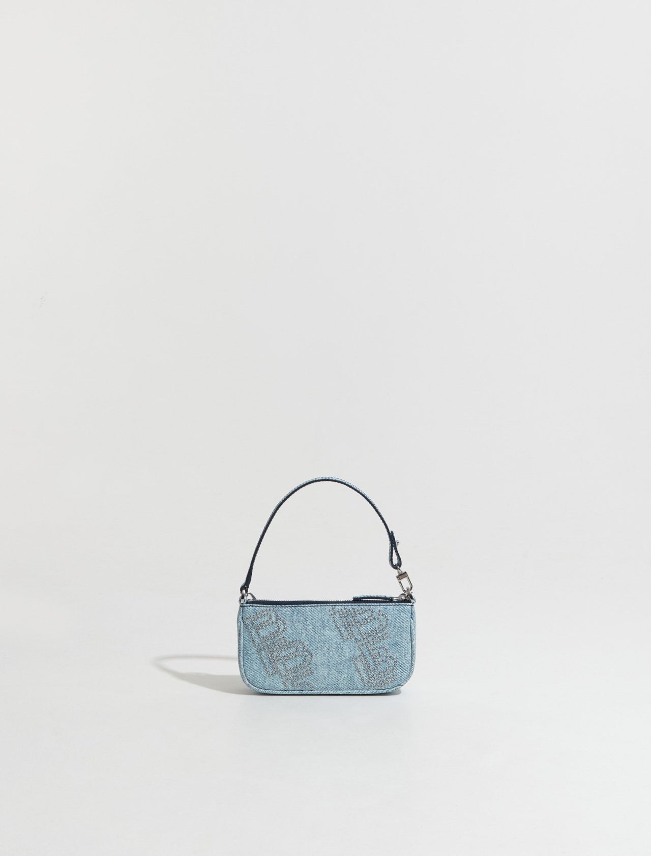 Mini Rachel Stud Leather Bag in Denim