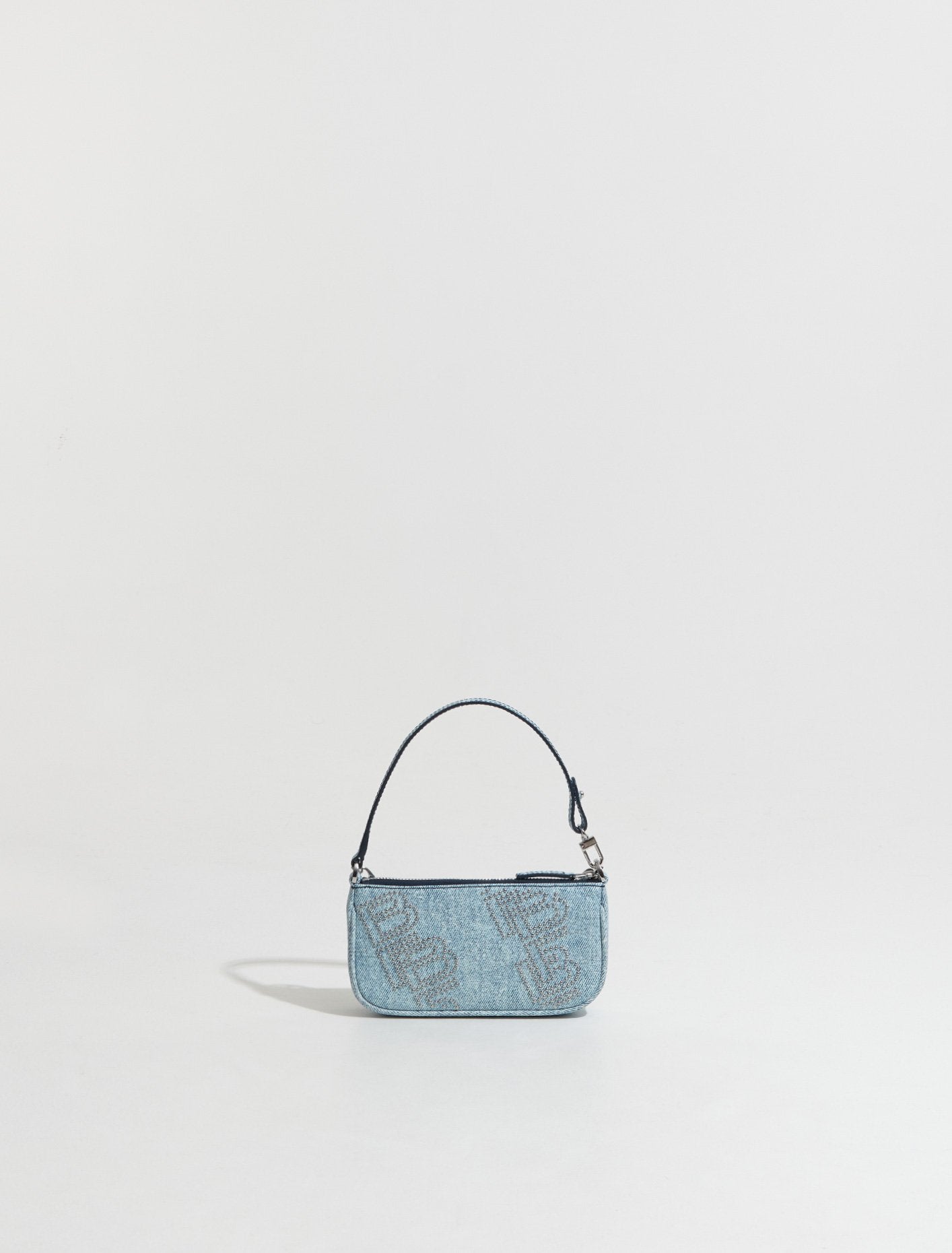 Mini Rachel Stud Leather Bag in Denim