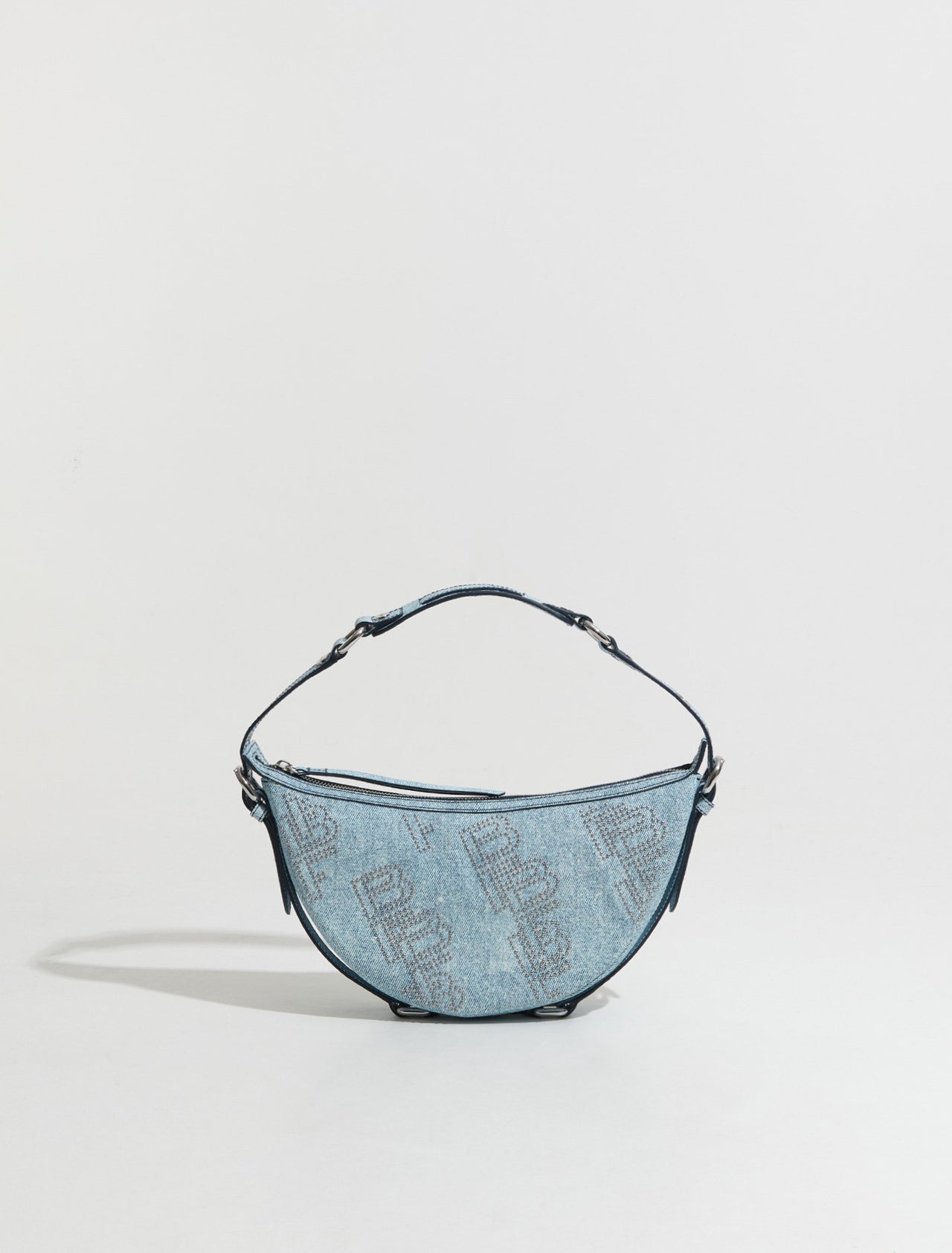 Gib Stud Leather Bag in Denim