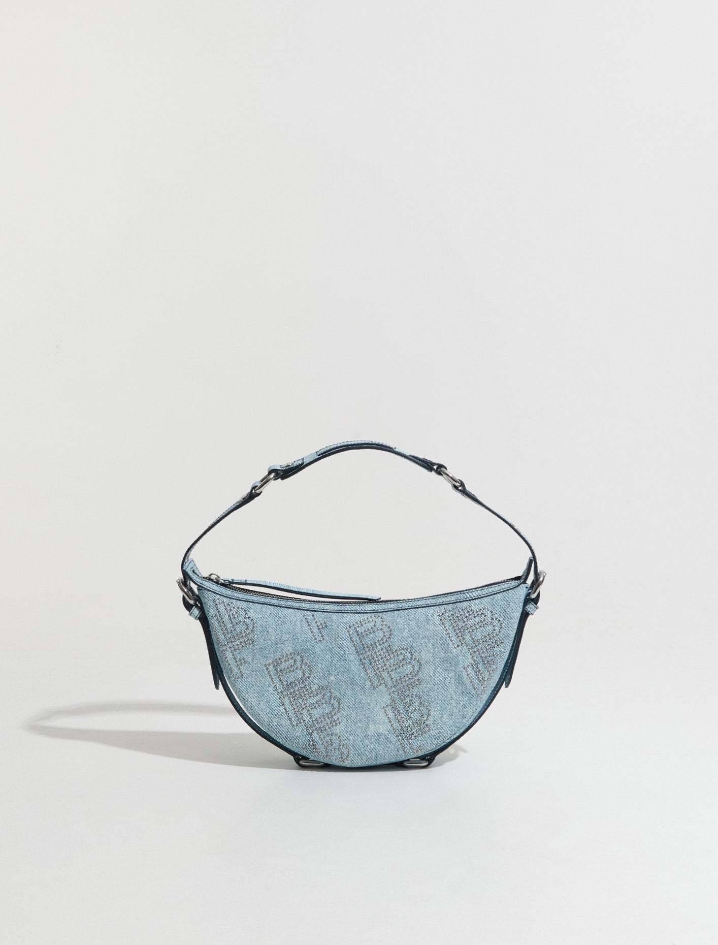 Gib Stud Leather Bag in Denim