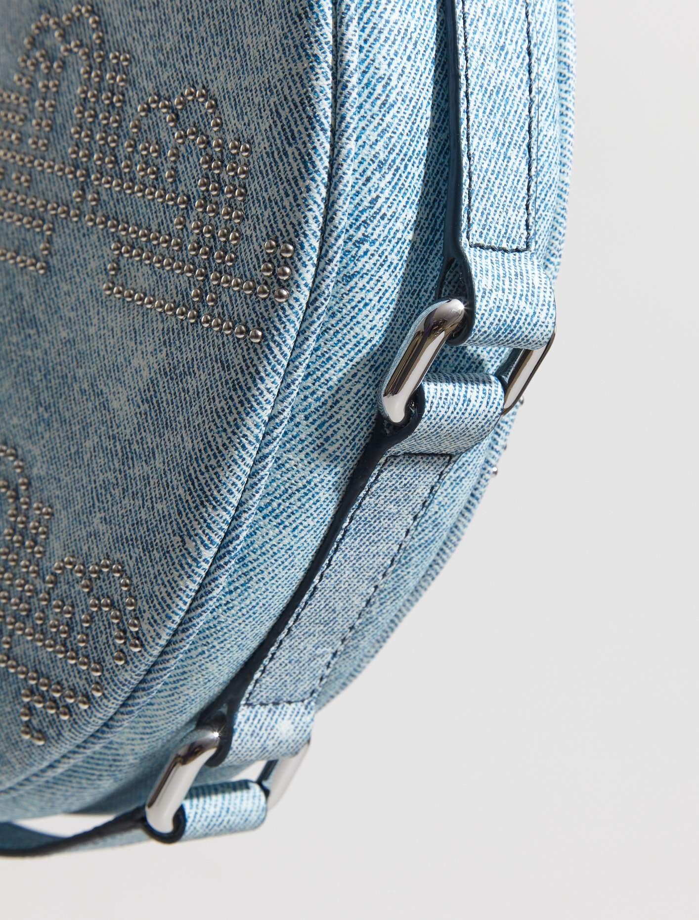 Gib Stud Leather Bag in Denim