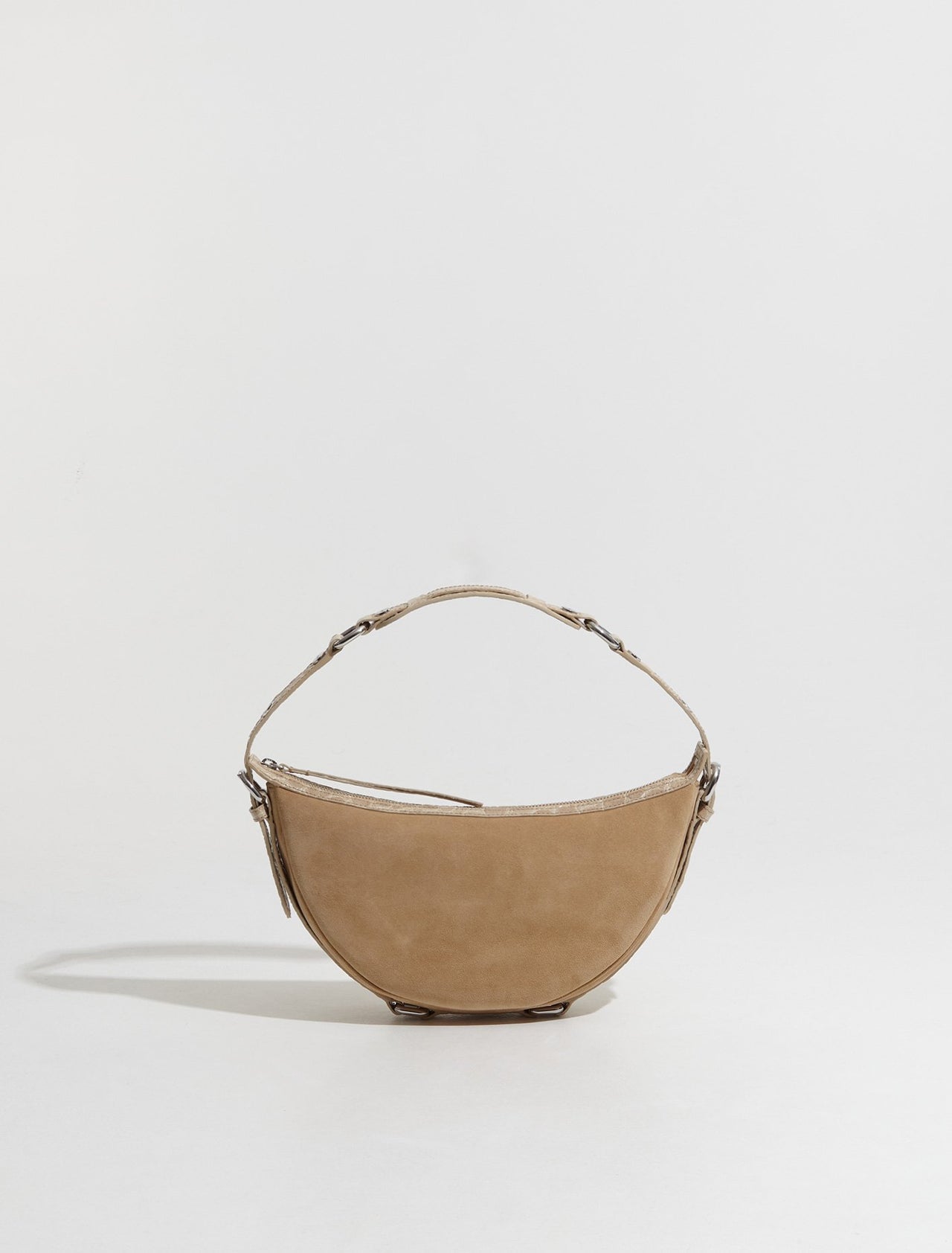 Gib Croco and Suede Leather Bag in Kraft