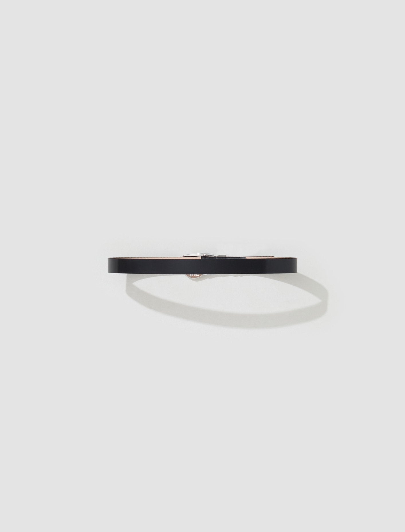 Moore Semi Patent Leather Belt in Black