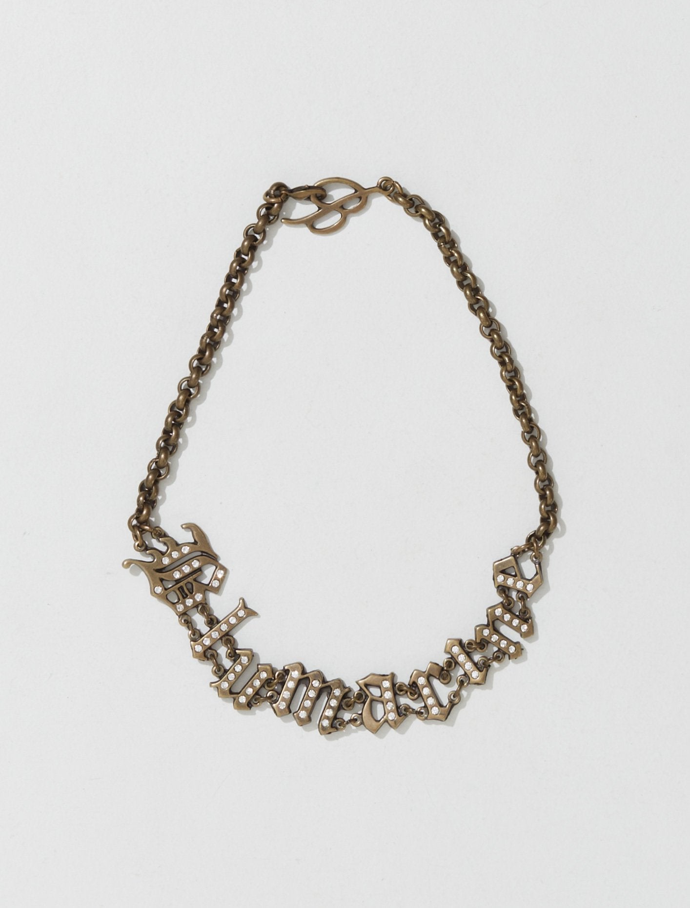 Choker with Crystals in Brass