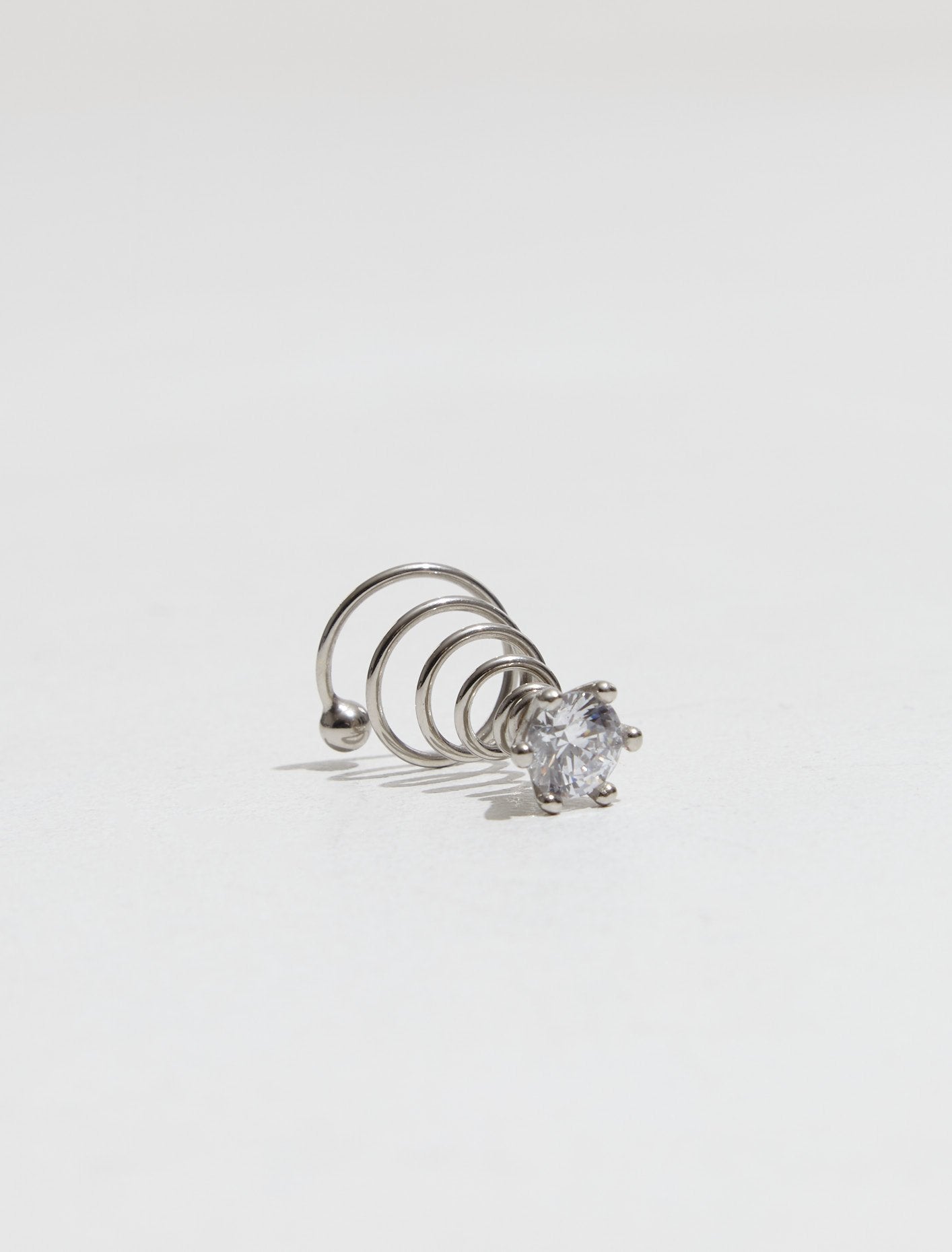 Solitaire Ear Plug in Silver