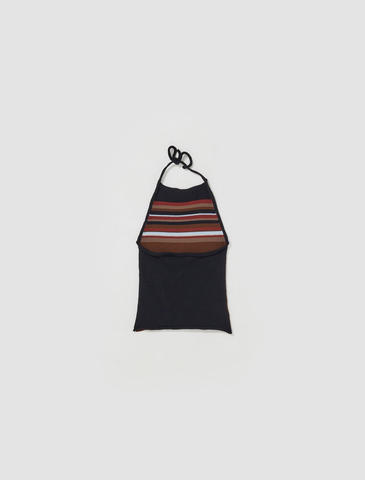 Knit Stripe Halter Top in Chocolate & Midnight