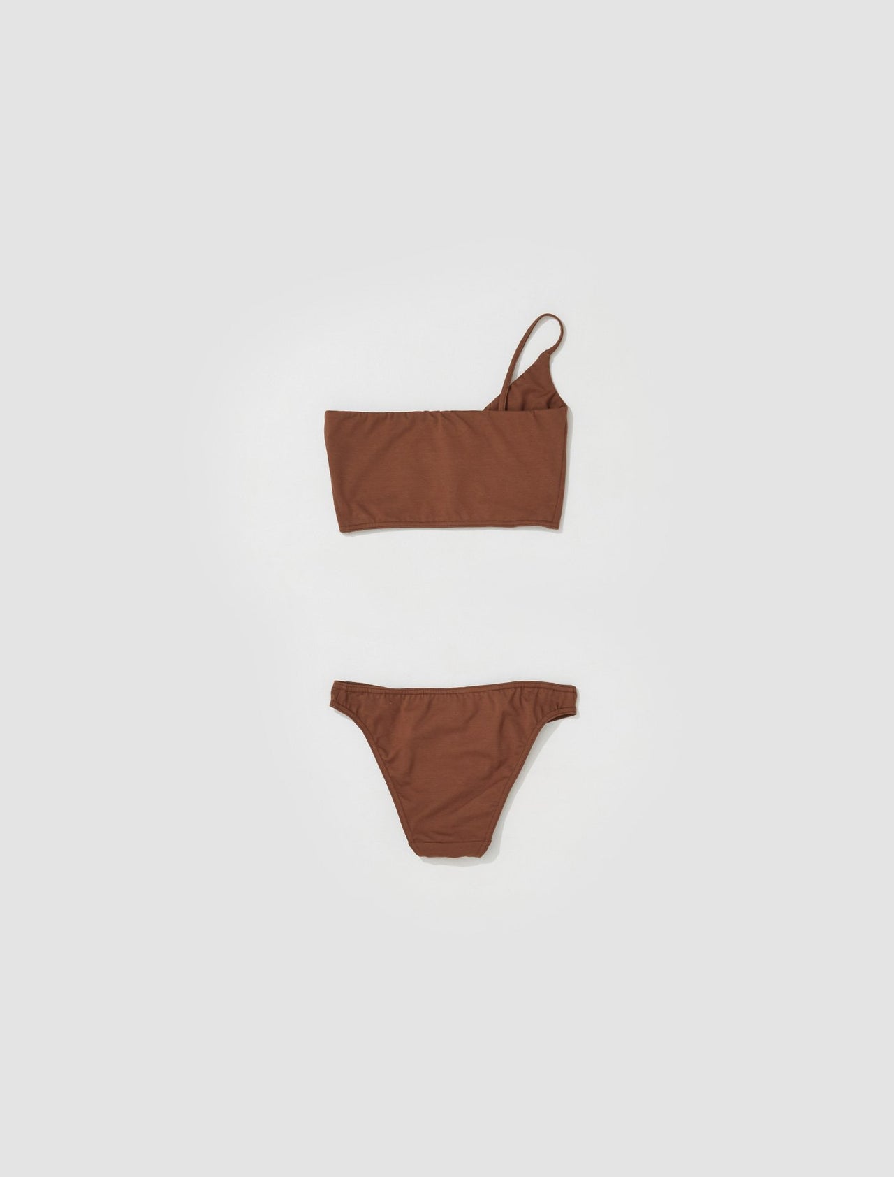 Asymmetric Underwear Set in Mocha