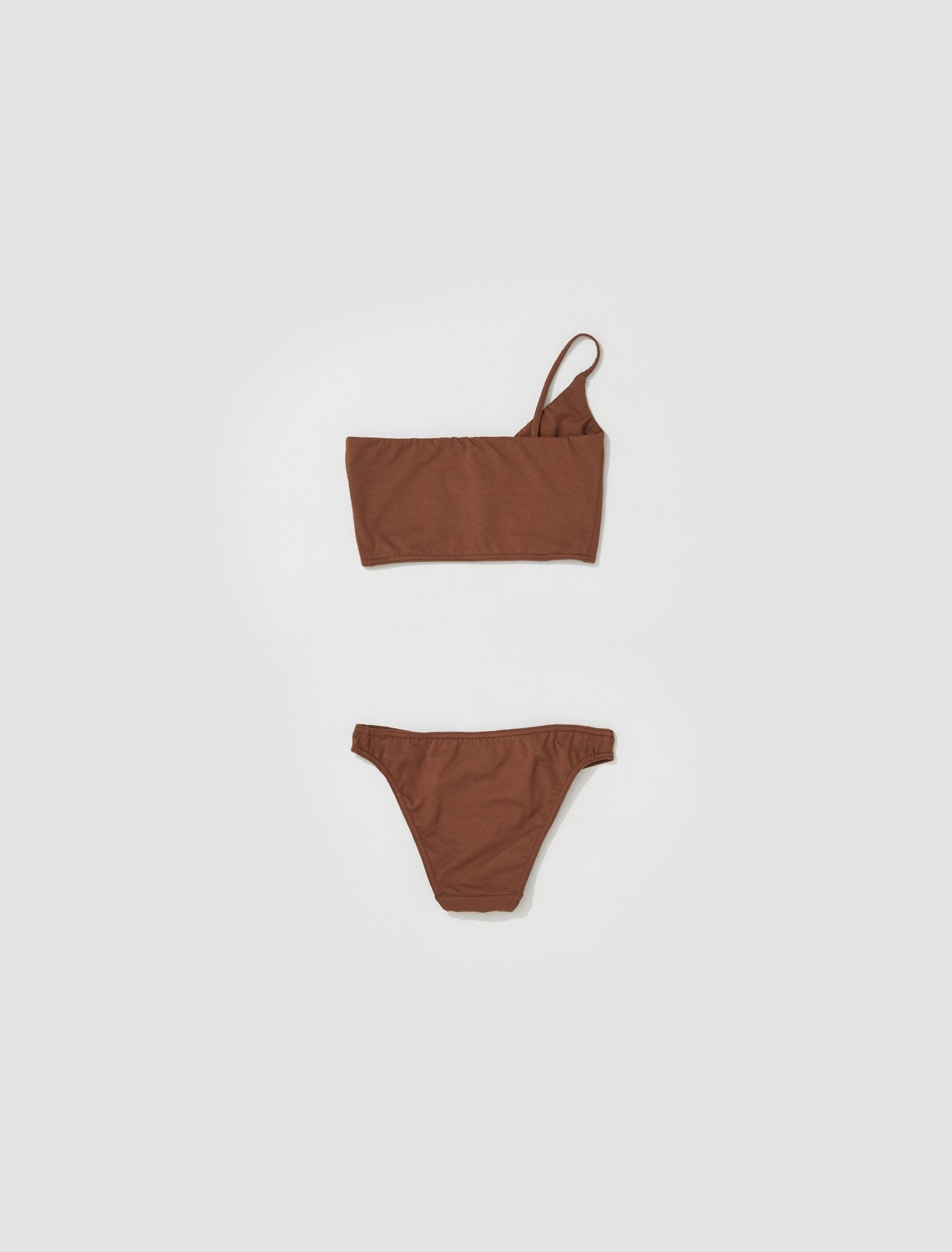 Asymmetric Underwear Set in Mocha