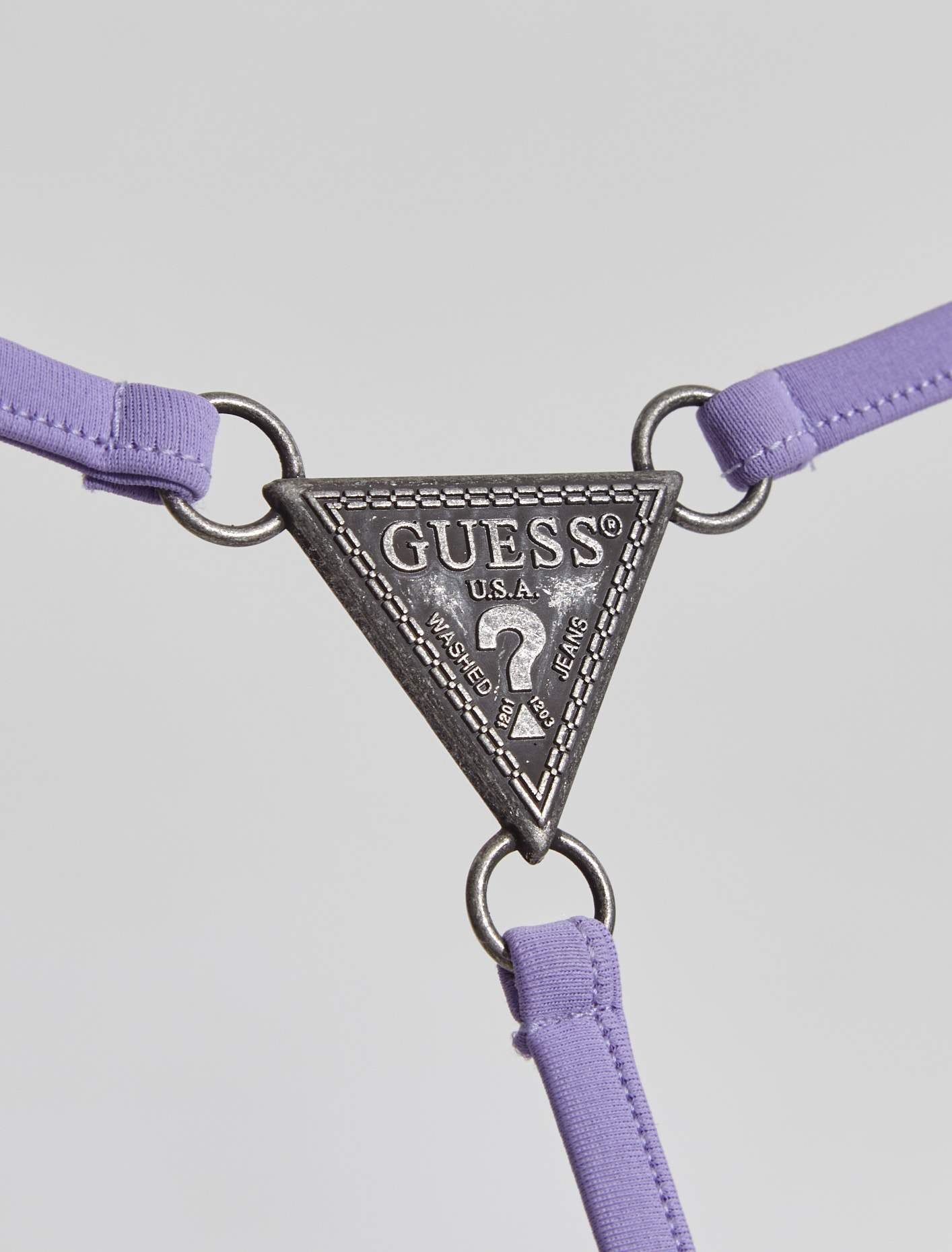 Metal Triangle Thong in Faded Jazzy Purple