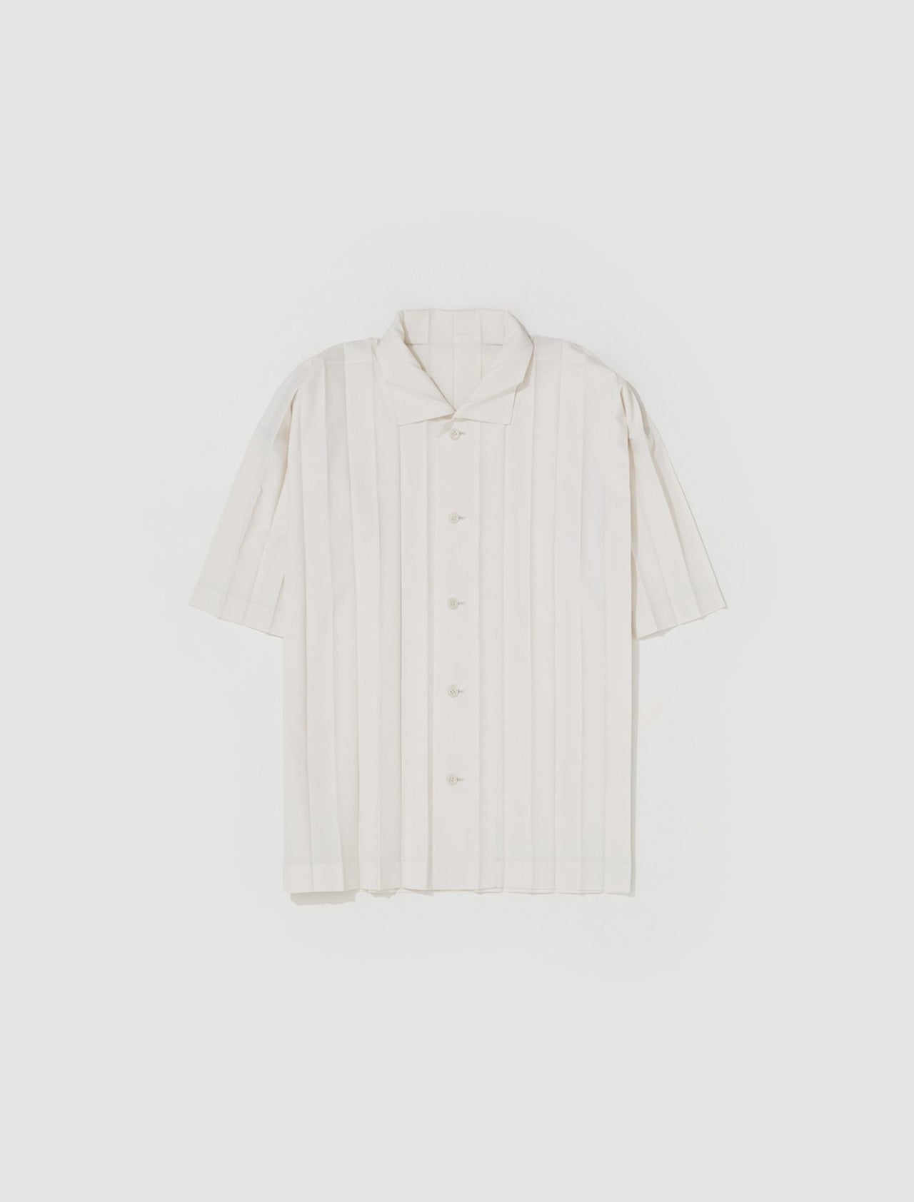 Pleated Shirt in Ivory