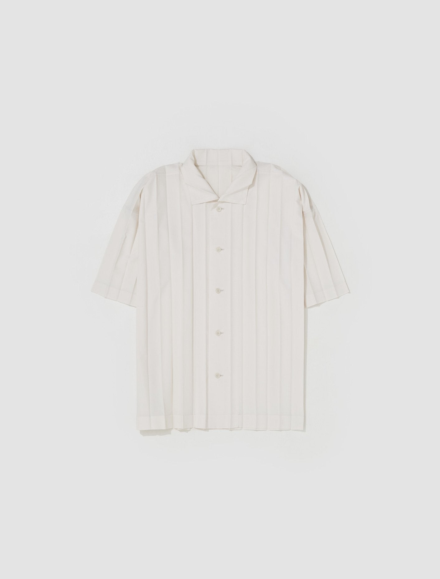 Pleated Shirt in Ivory