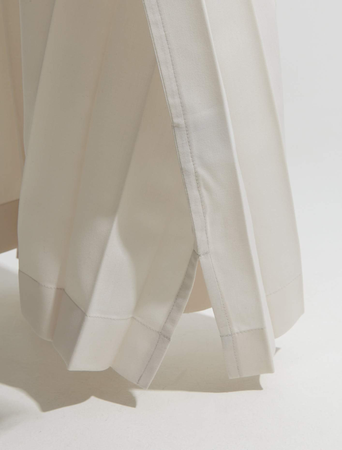 Pleated Shirt in Ivory