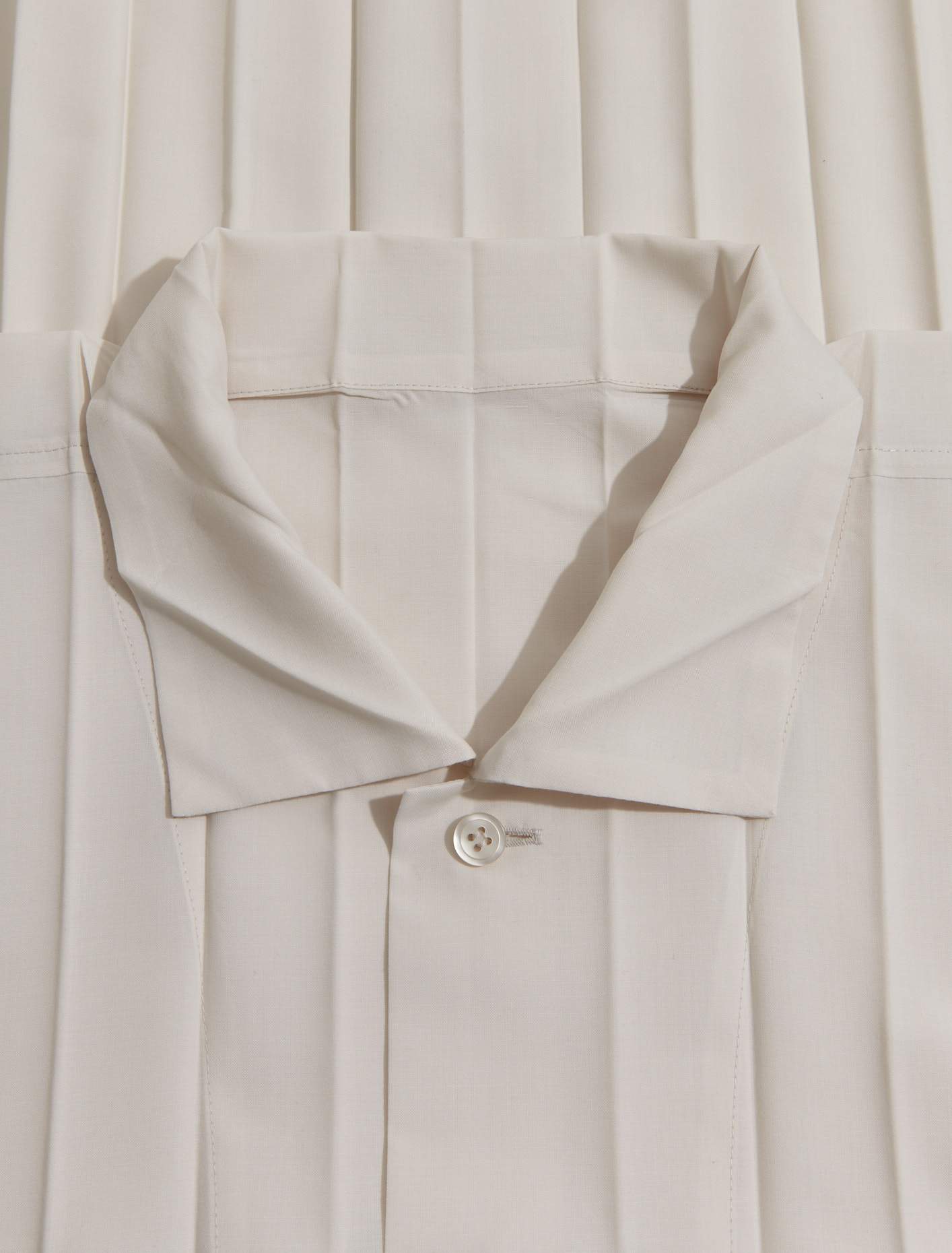 Pleated Shirt in Ivory