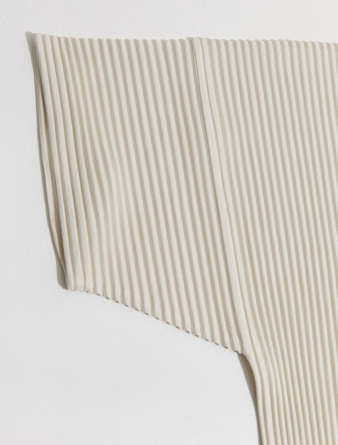 Pleated Polo Shirt in Ivory