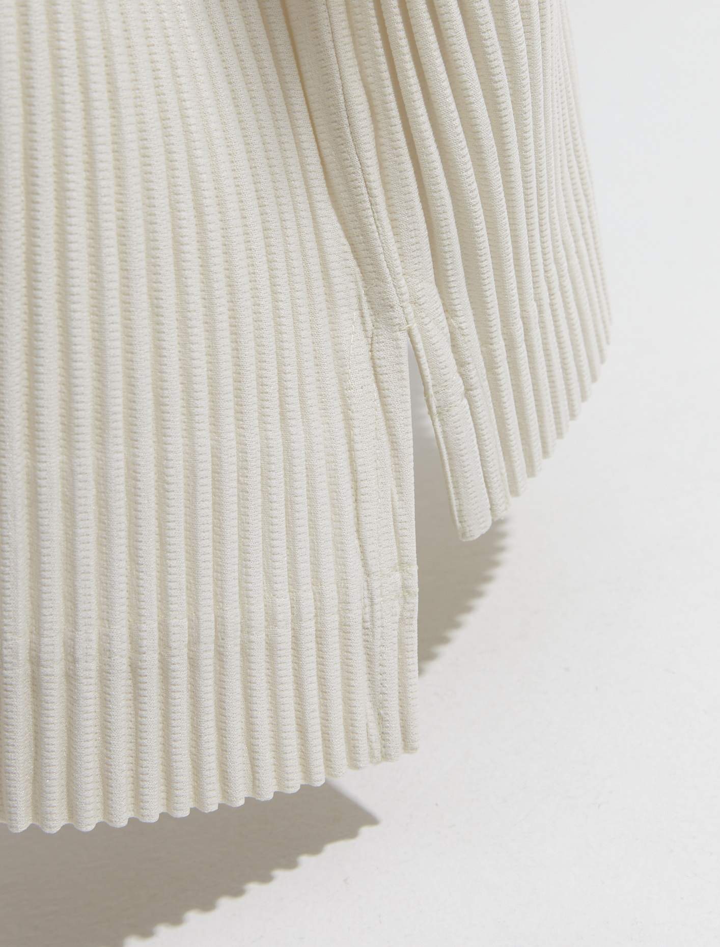 Pleated Polo Shirt in Ivory