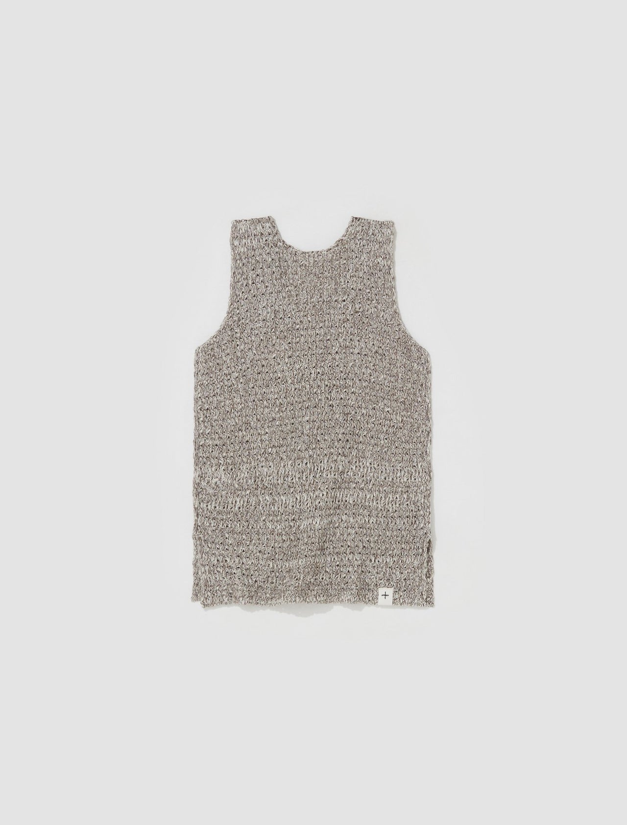 Woven Tank Top in Brown & White