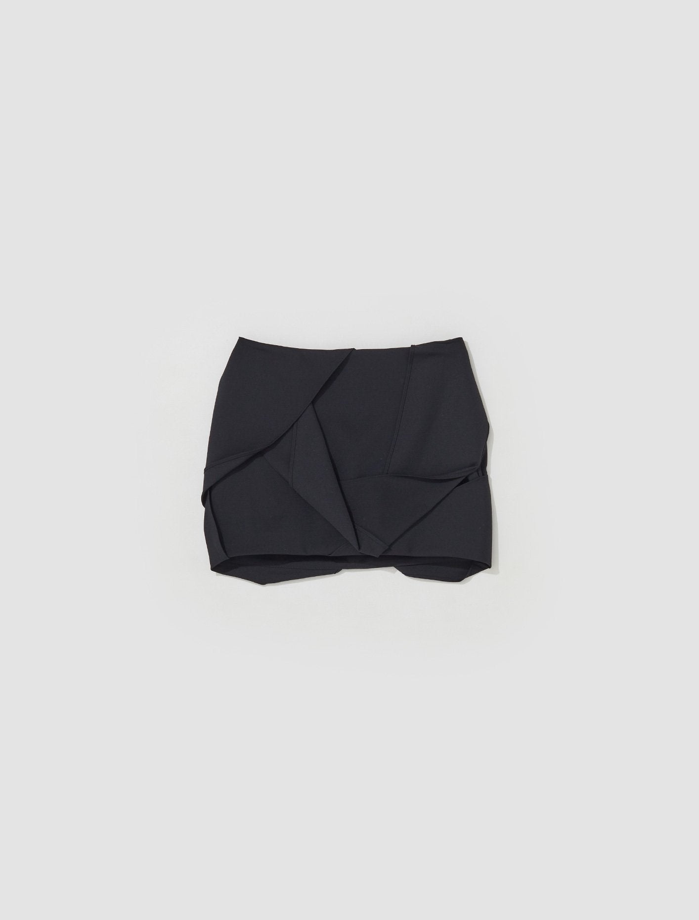 Centaur Draped Skirt in Muted Black