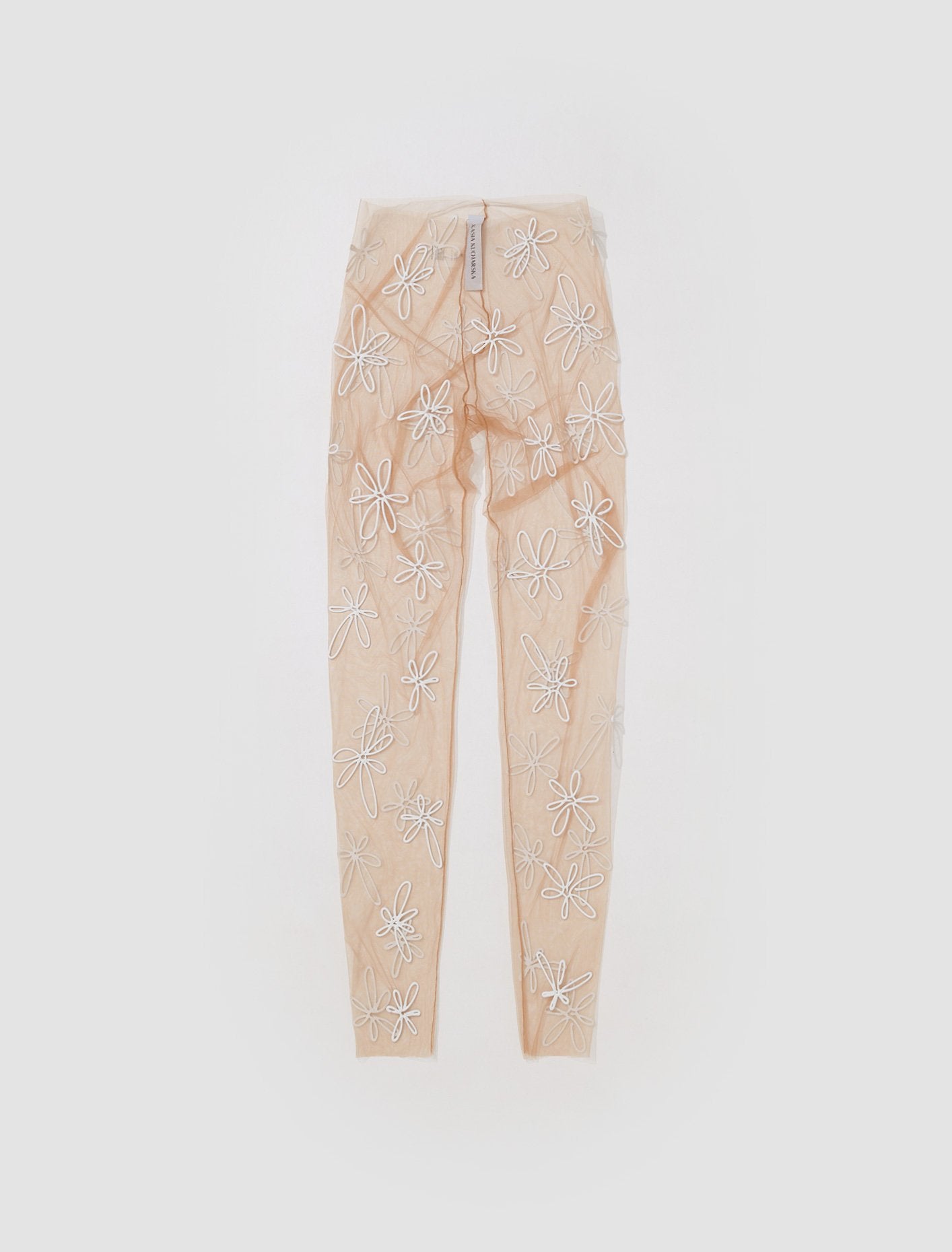 Placement Print Leggings in White