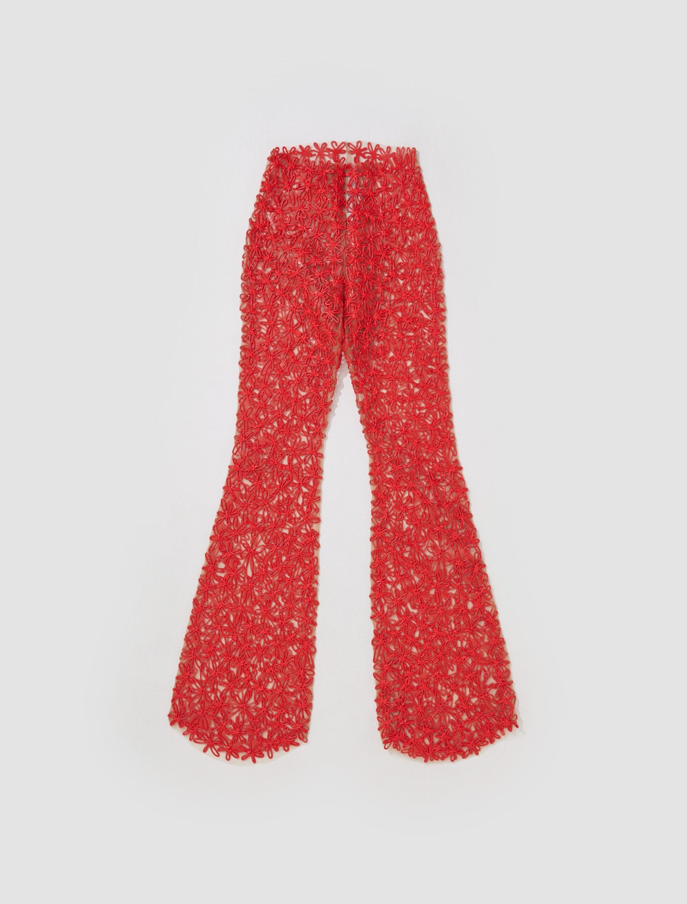 Flared Pants in Red