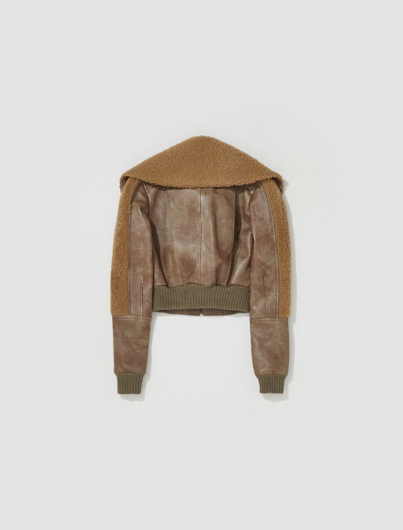 Z-2 Aviator Leather Jacket in Khaki