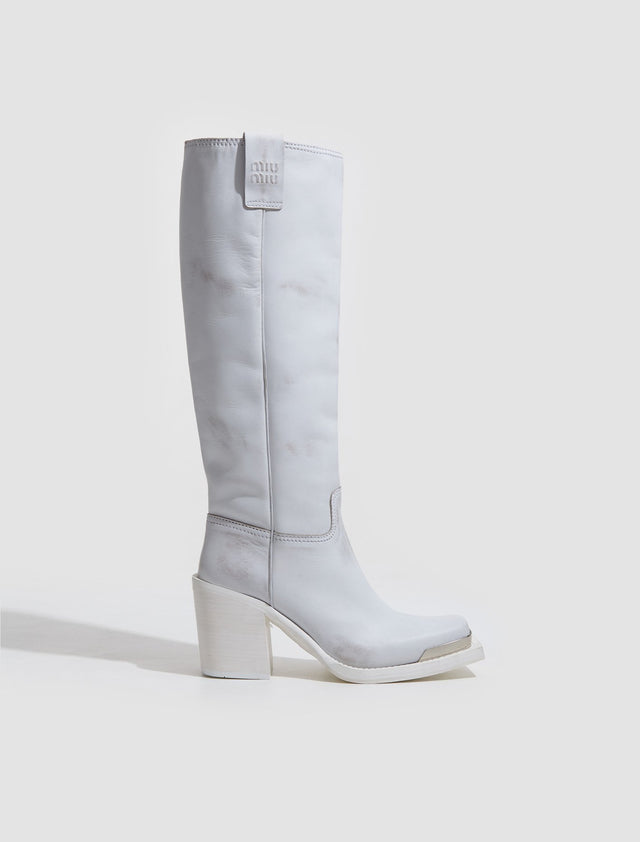 Leather Boots in White