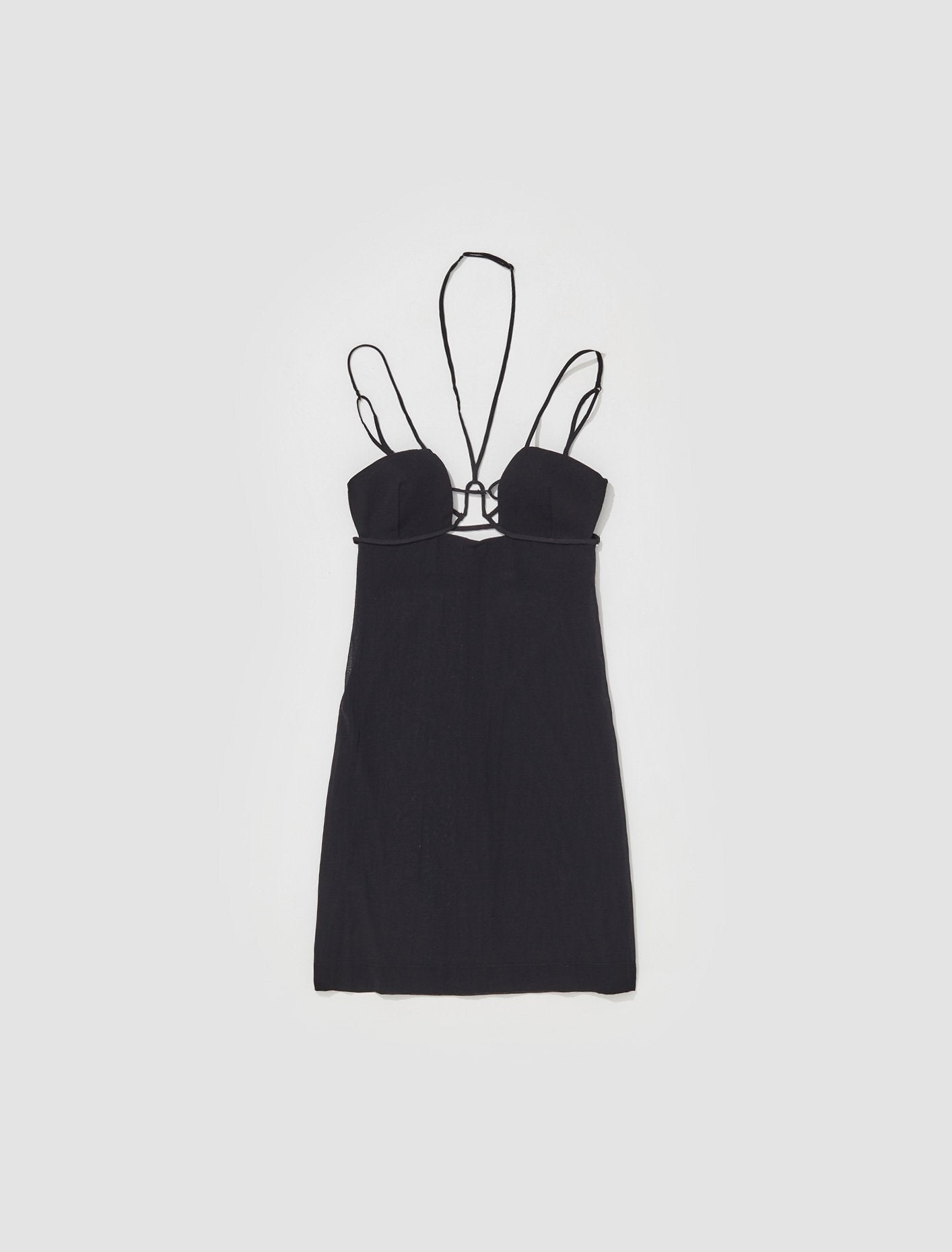 Under Wire Bra Mini Dress in Black