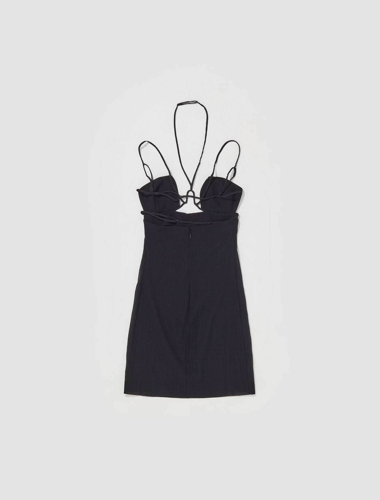 Under Wire Bra Mini Dress in Black