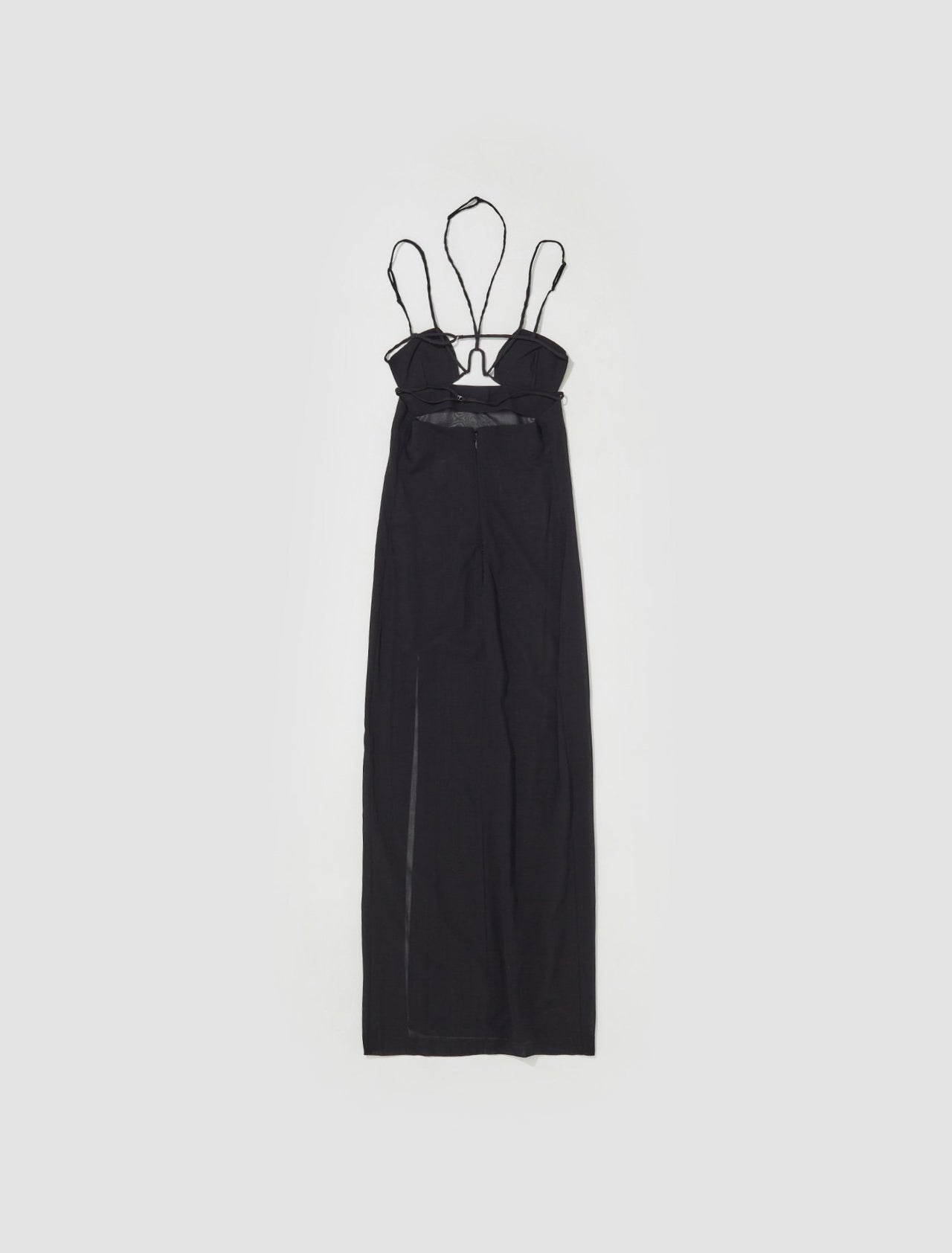 Under Wire Bra Long Dress in Black