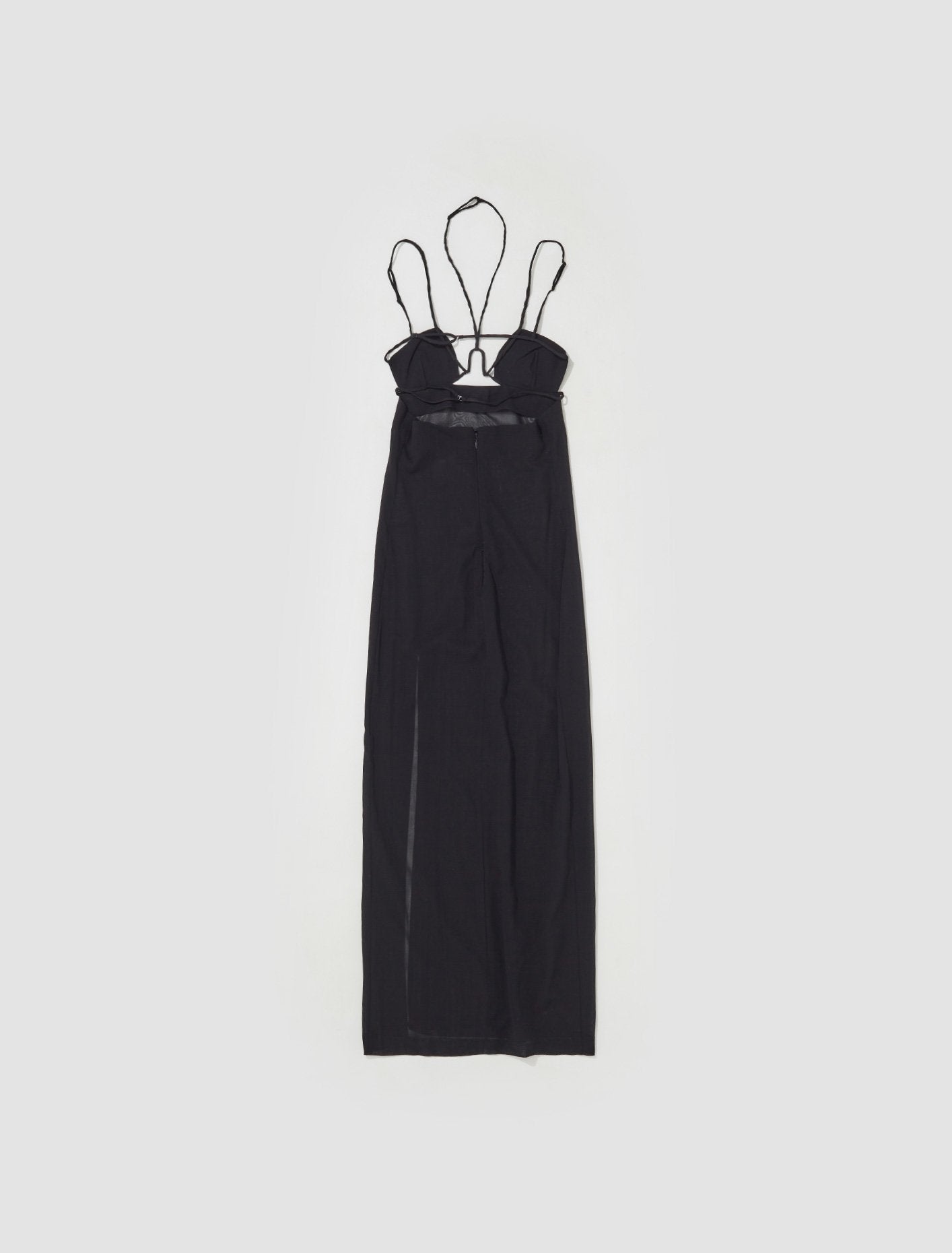 Under Wire Bra Long Dress in Black