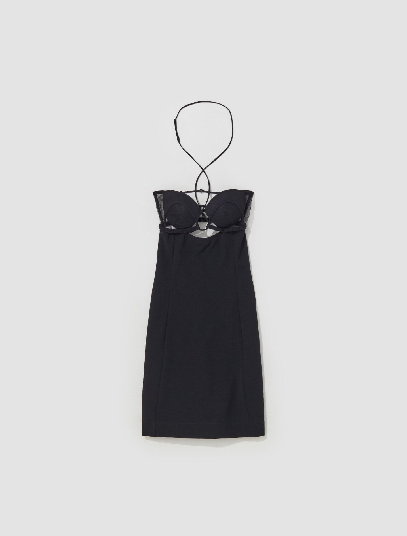 Hilma Halterneck Mini Dress in Black