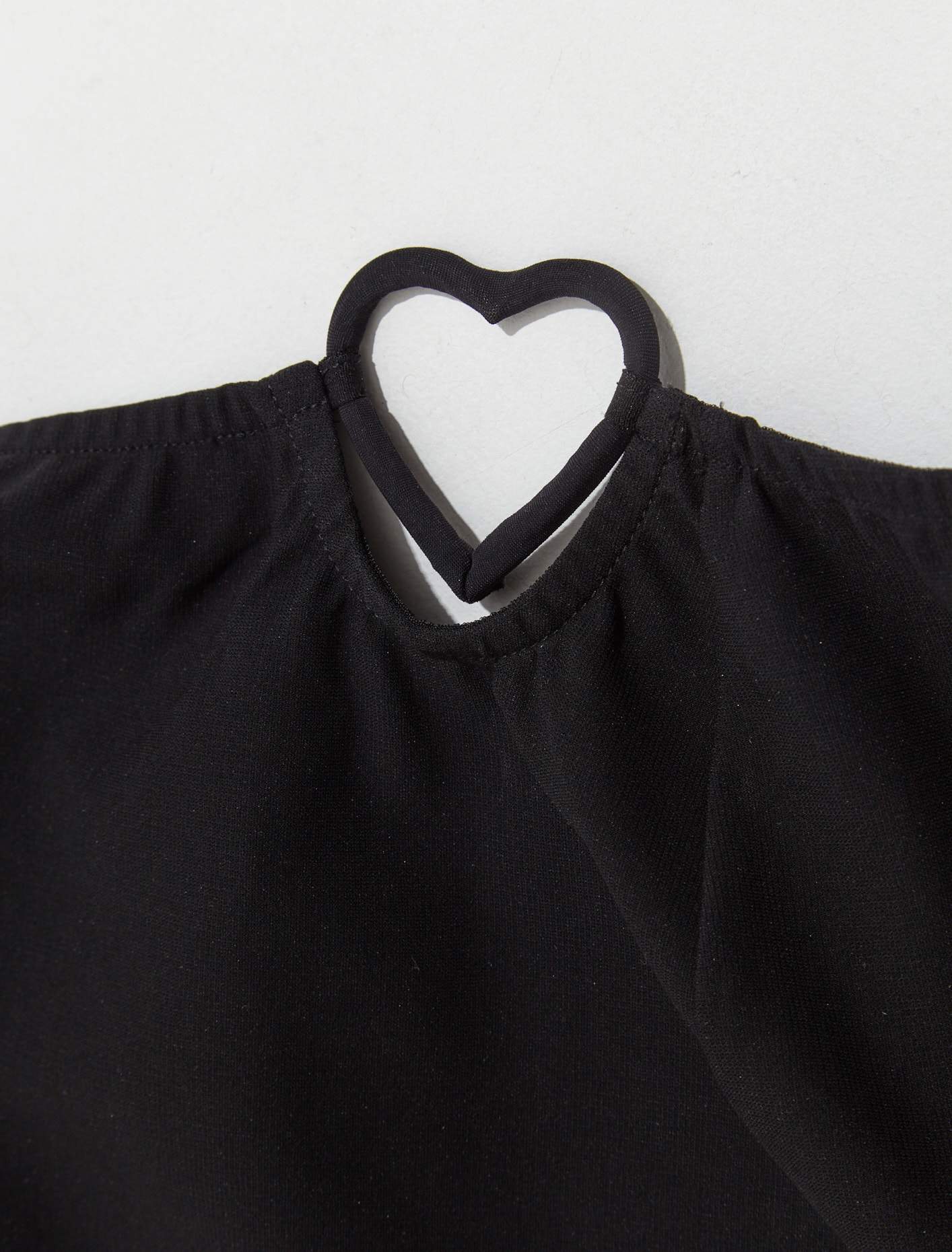 Mini Skirt with Hip Heart Detail in Black