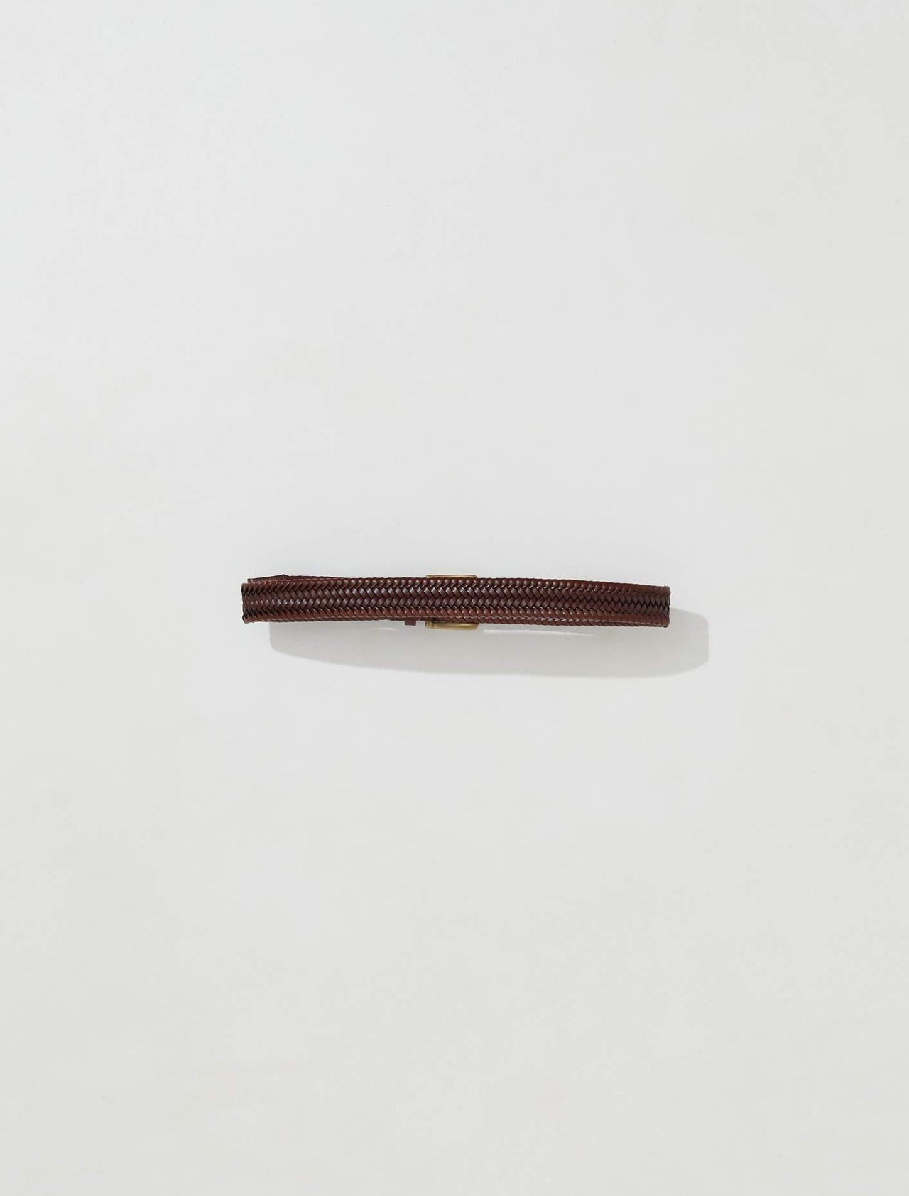 Braided Leather Belt in Brown