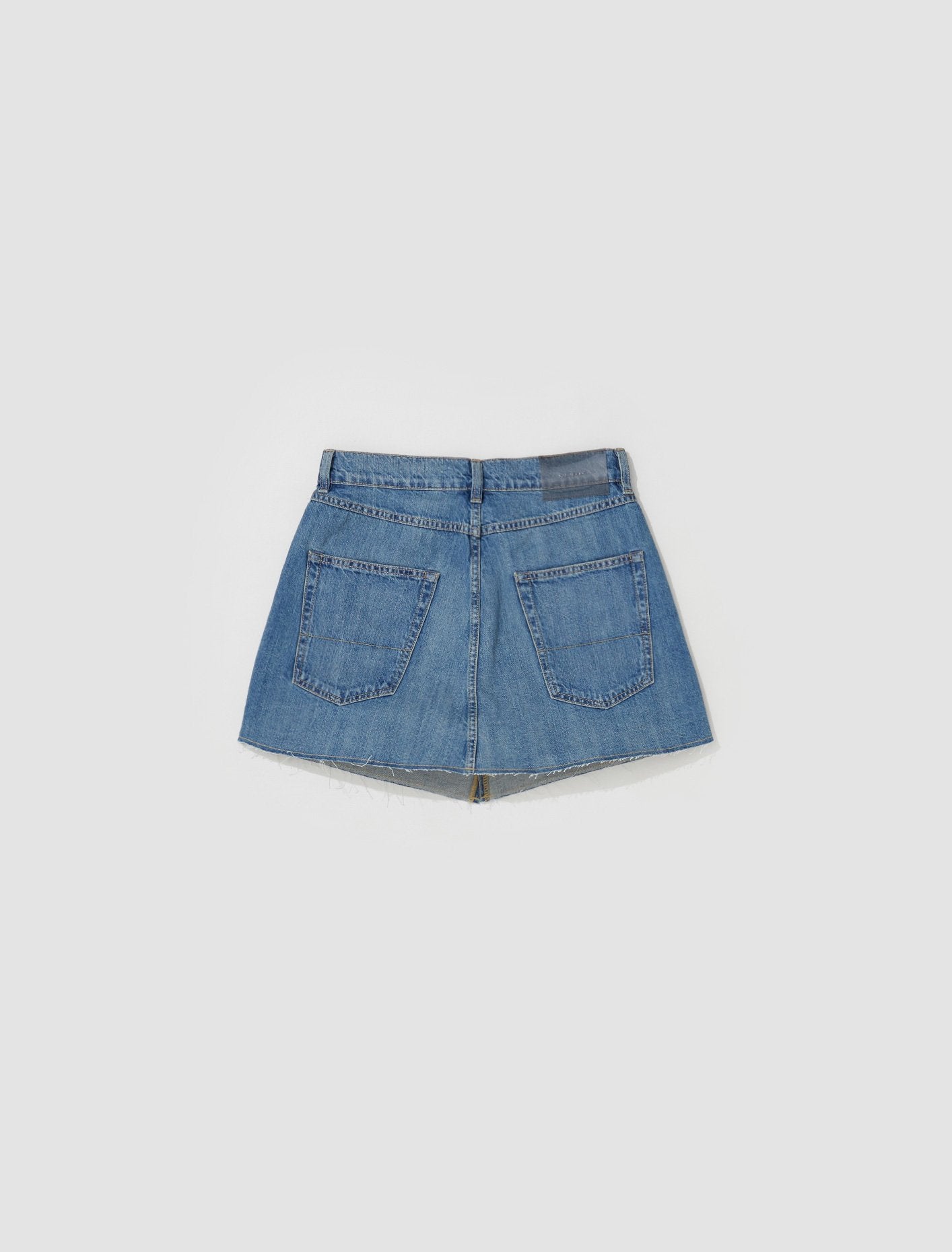 Cover Denim Skirt in Mid Blue