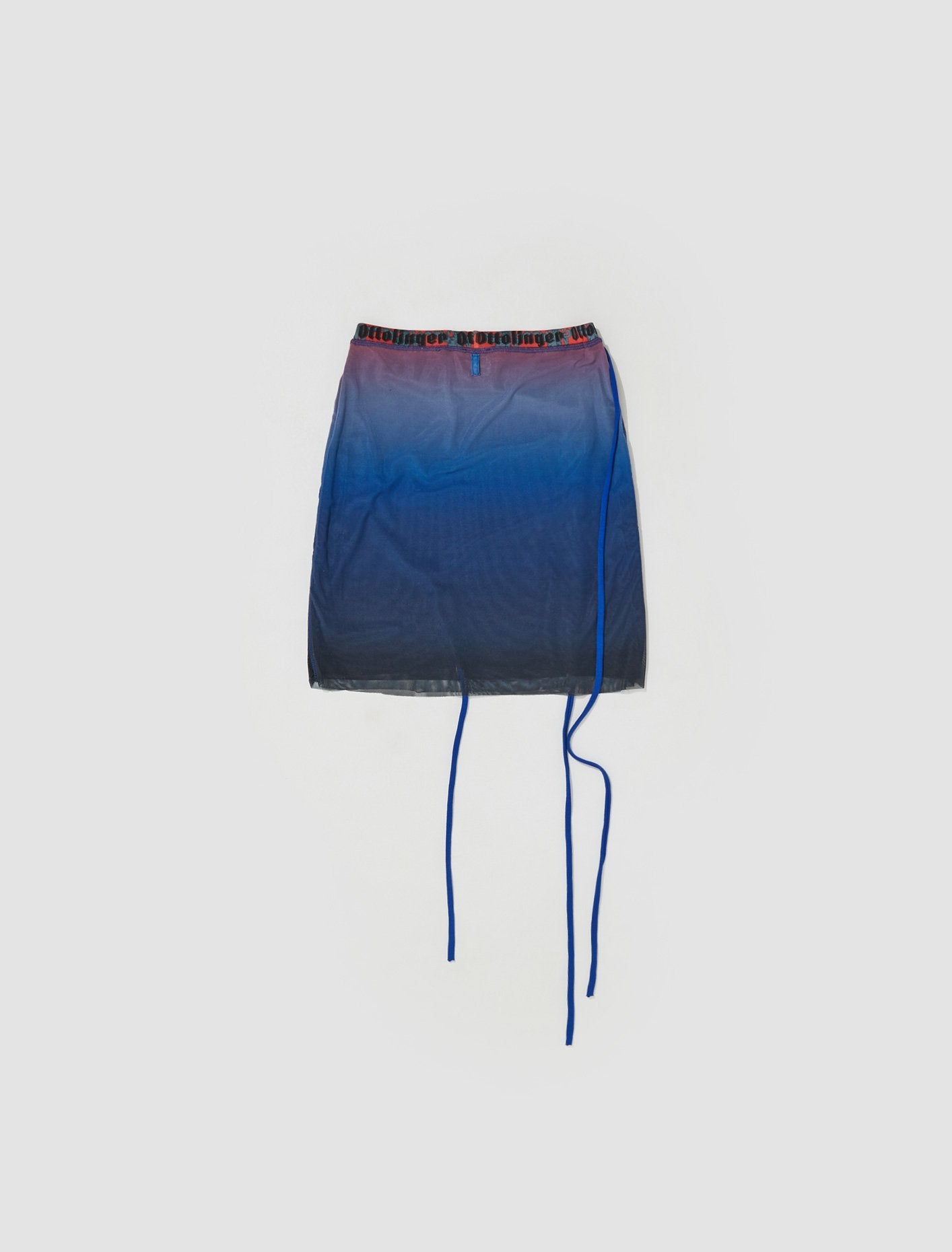 Mesh Wrap Mini Skirt in Blueberry Fade