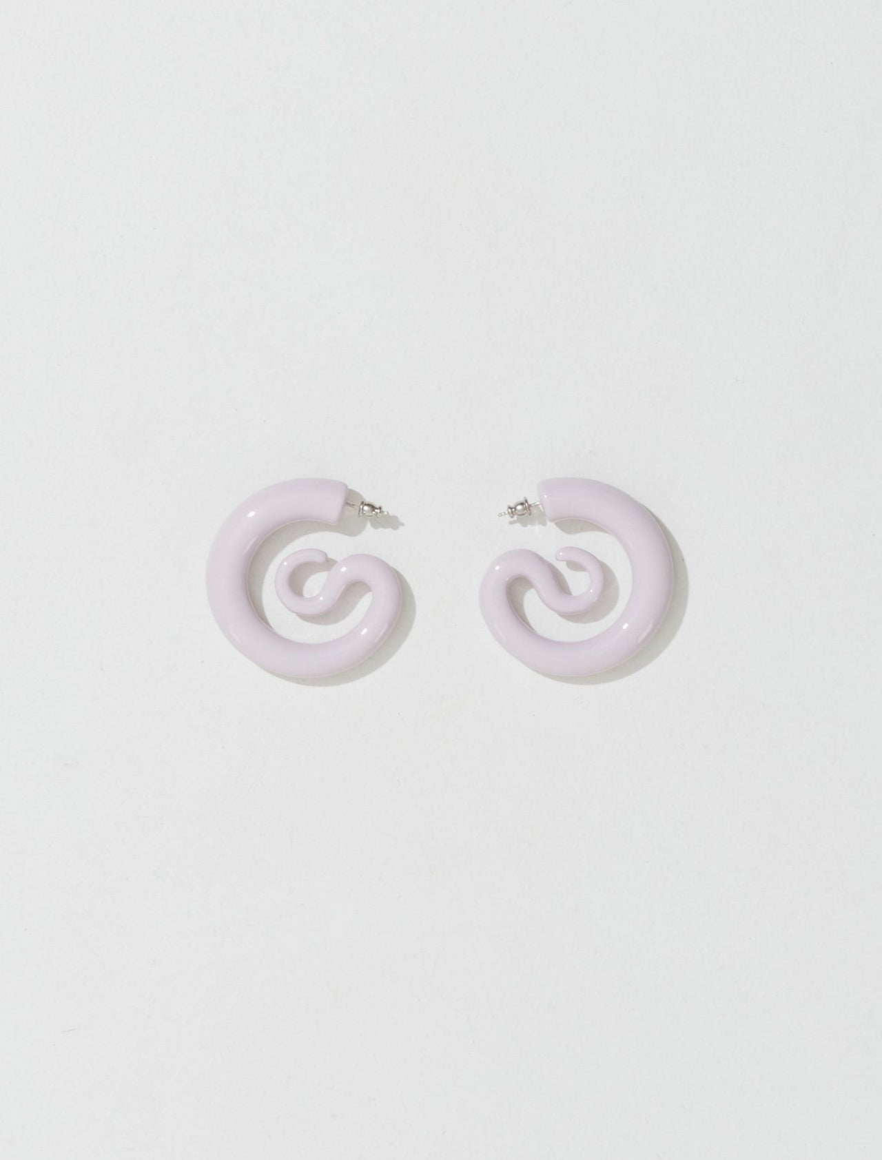 Medium Serpent Hoops in Lilac