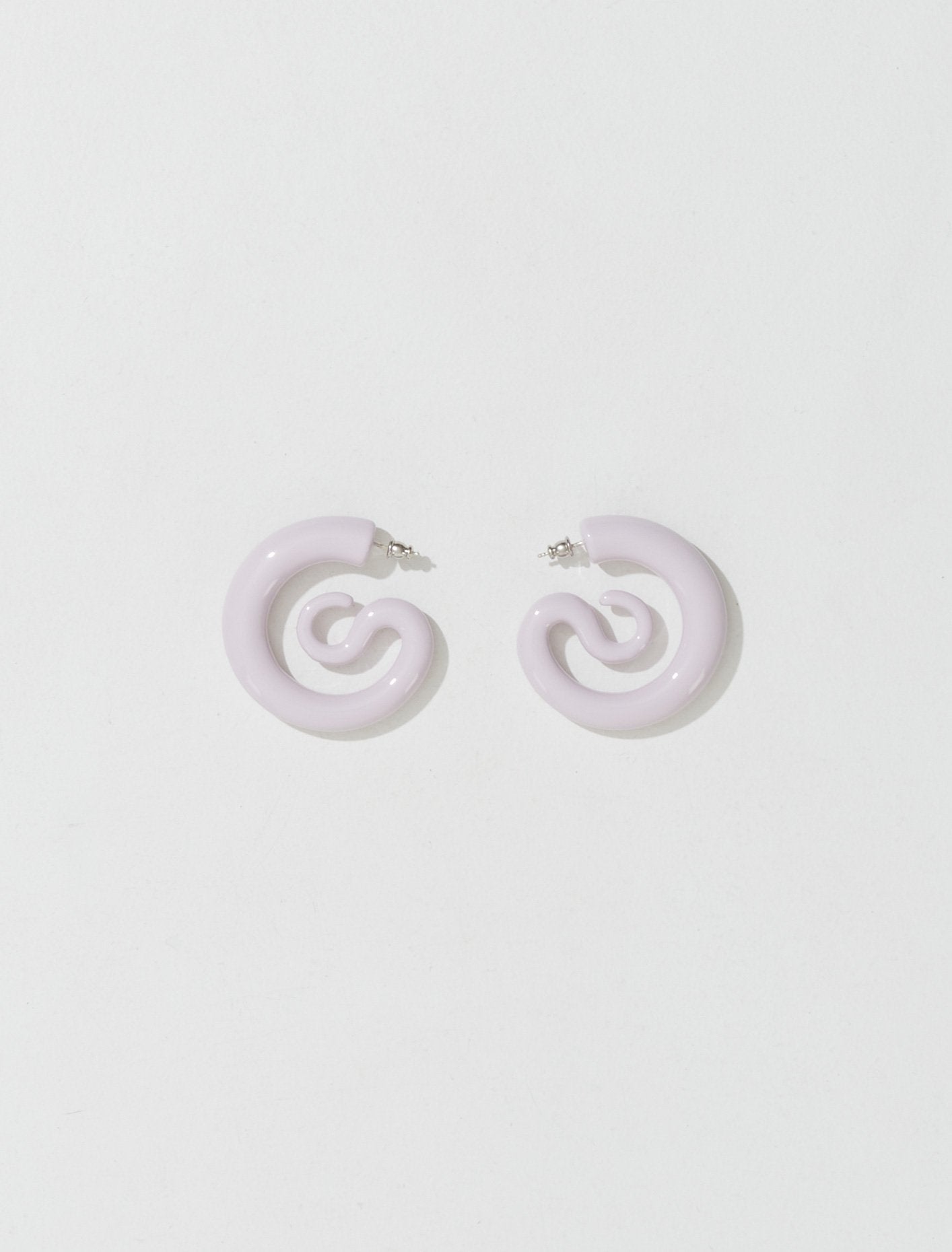 Medium Serpent Hoops in Lilac