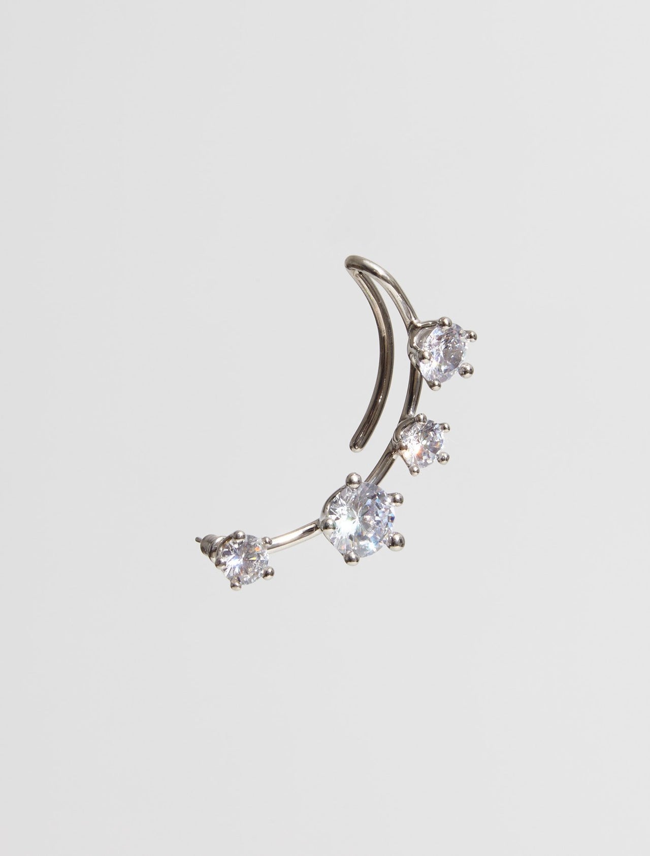 Diamanti Ear Cuff in Silver