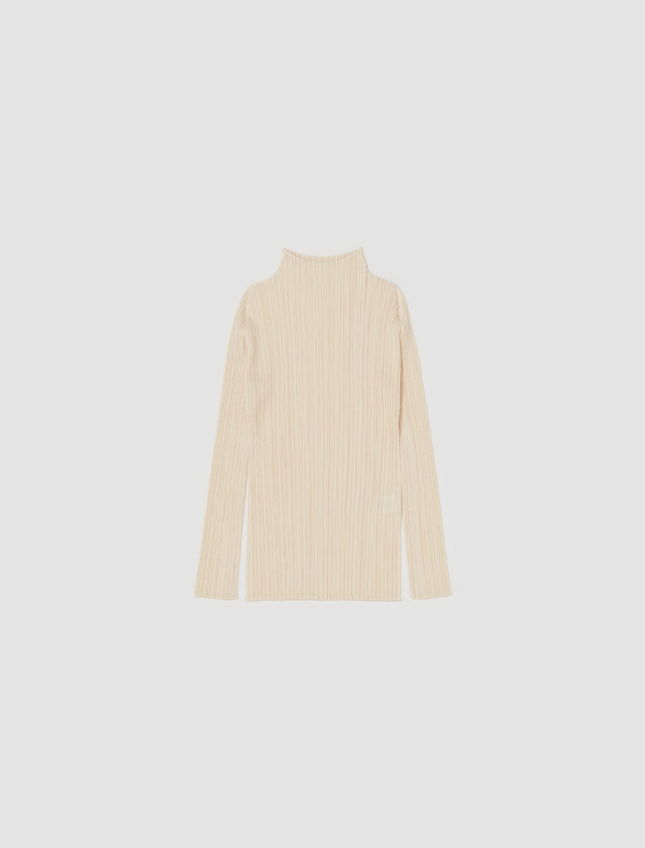 Pleated Shirt in Light Beige